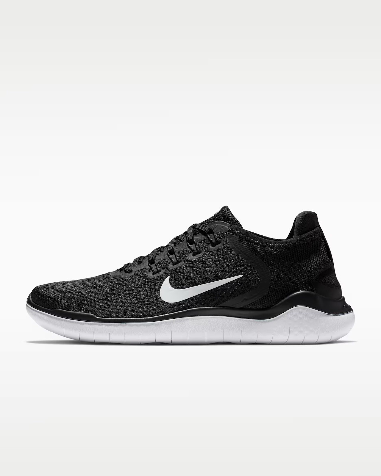 Nike Free RN 2018 Black White Lace Up Running Sneakers 942837-001 Women\'s Sizes