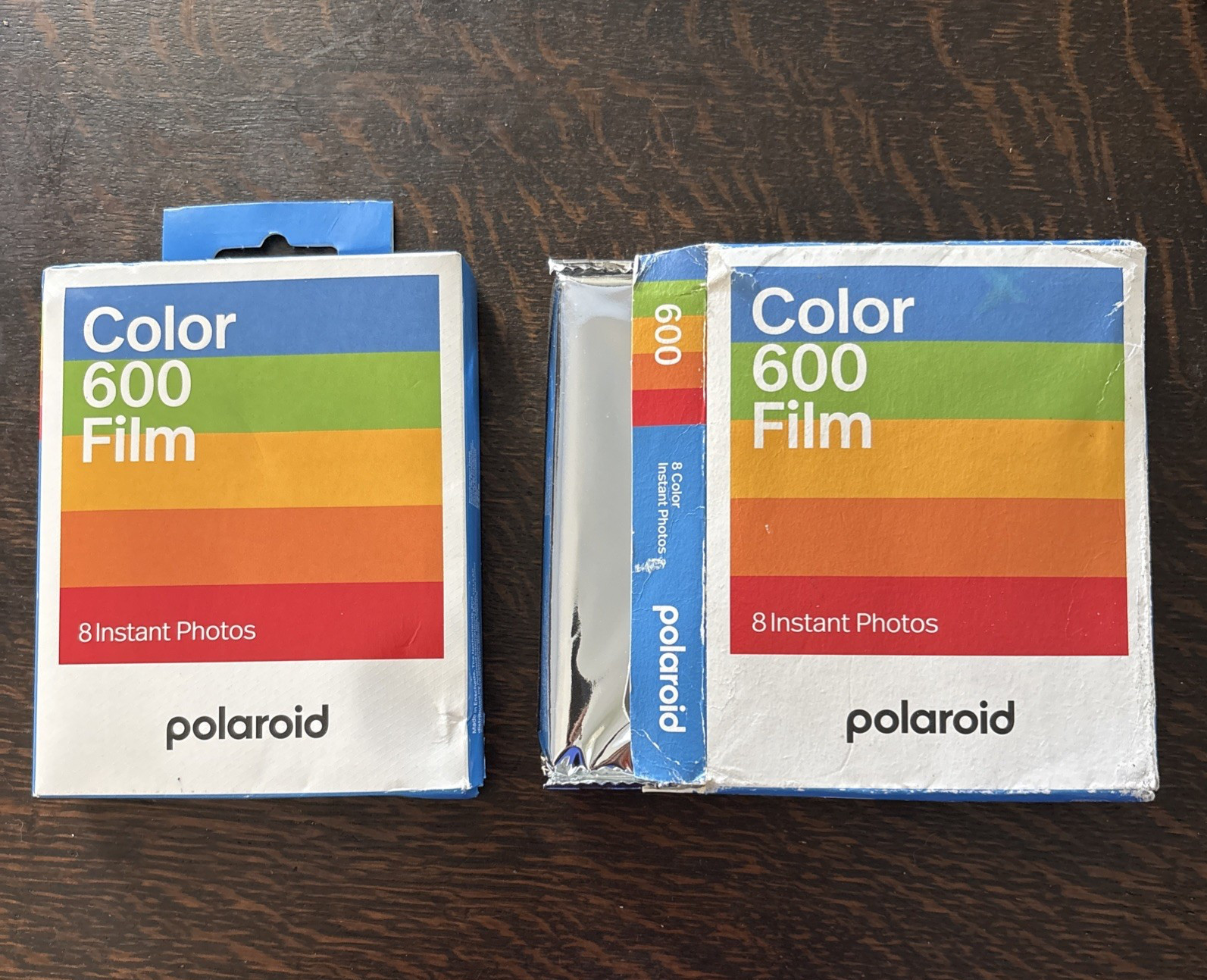 LOT of  2 Polaroid Color 600 Film Single Packs (2x8 Photos) NEW Exp 1/26 $0 Ship