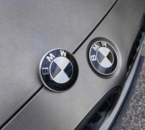 2Set Front Hood+Rear Trunk (82mm+74mm) For BMW Badge Emblem 51148132375 NEW⚡