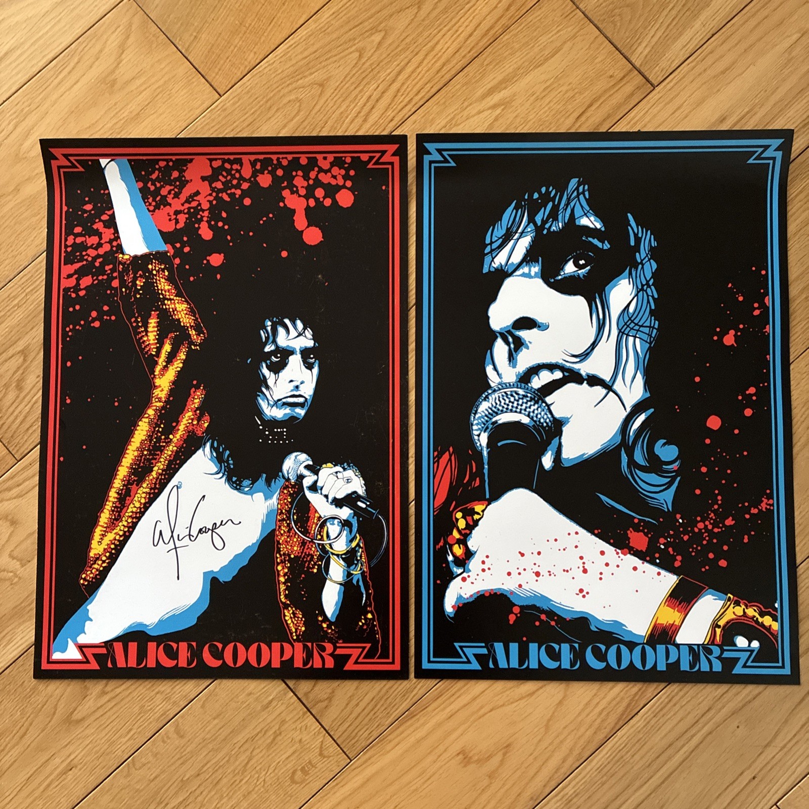 Alice Cooper Signed VIP Merch Poster & second poster Both from 2024 tour Alice Cooper Signed VIP Merch Poster & second poster Both from 2024 tour