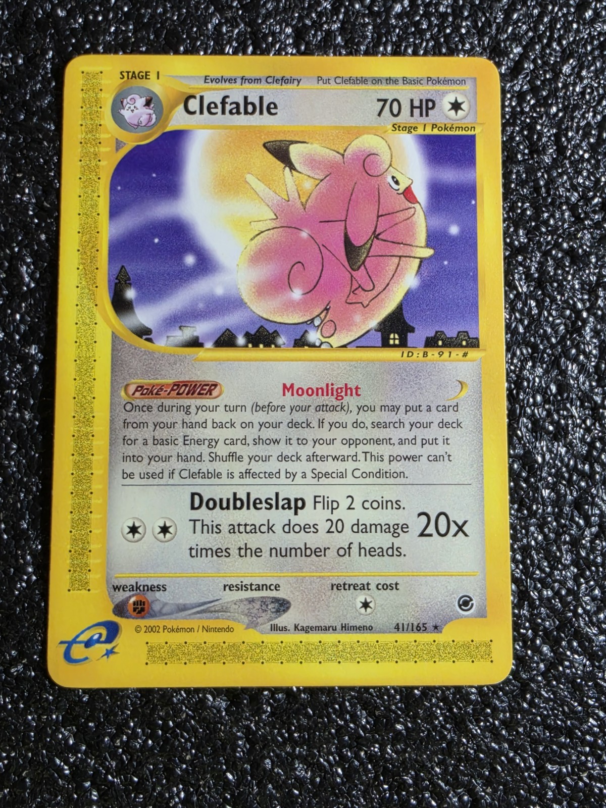 2002. Rare Non Holo Clefable Expedition English Pokémon Card 41/165 NM 2002. Rare Non Holo Clefable Expedition English Pokémon Card 41/165 NM