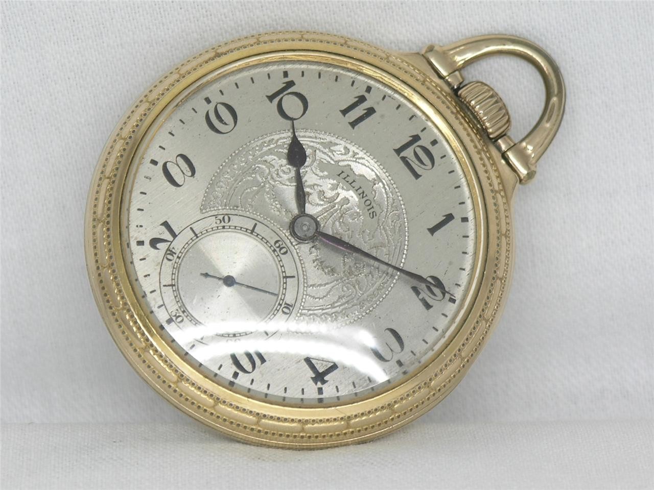 VINTAGE 16S ILLINOIS 21 JEWEL BUNN SPECIAL10K GOLD FILL POCKET WATCH, SERVICED