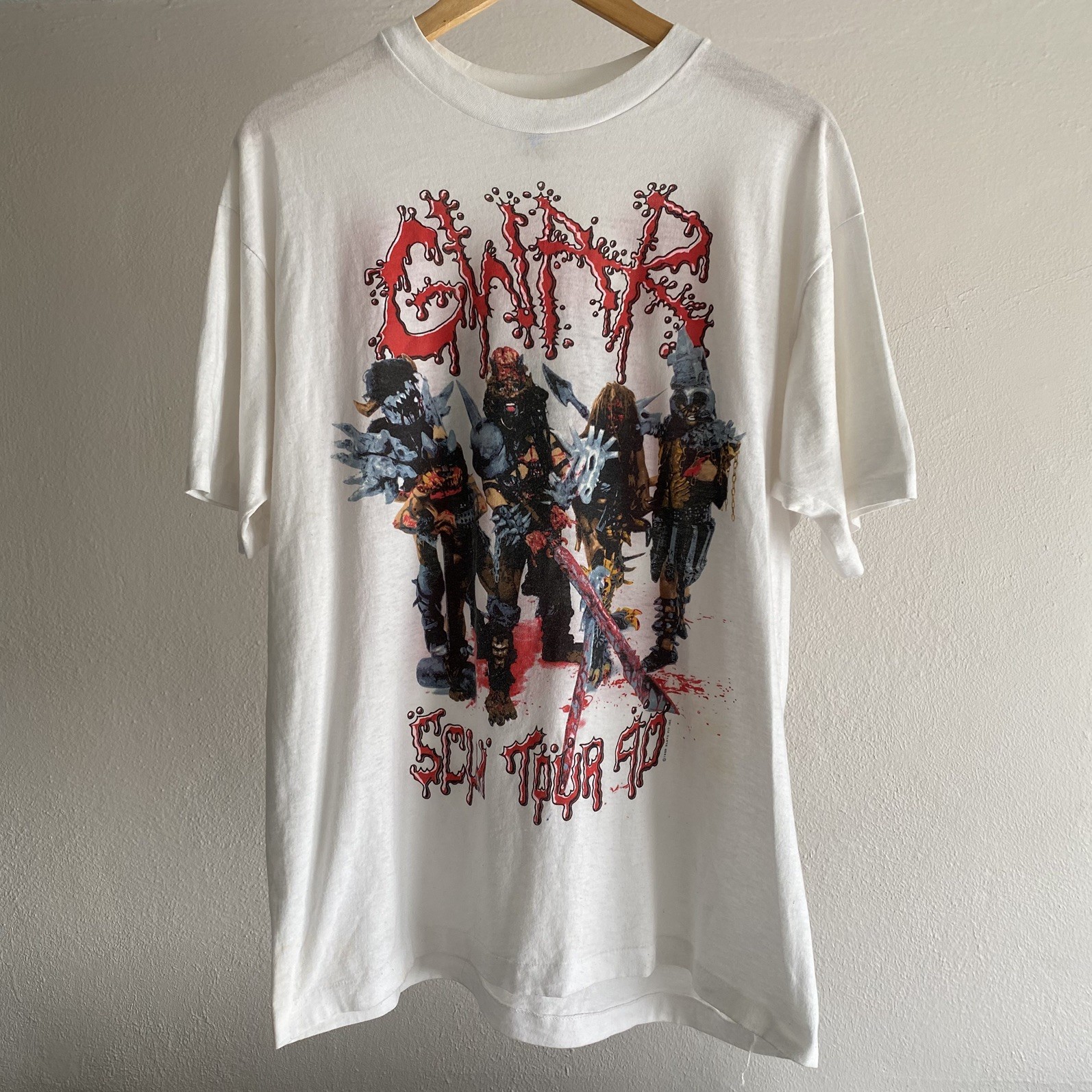 Vintage 1990 GWAR Single Stitch T-Shirt Scum Tour 90 Scumdogs of The Universe XL Vintage 1990 GWAR Single Stitch T-Shirt Scum Tour 90 Scumdogs of The Universe XL