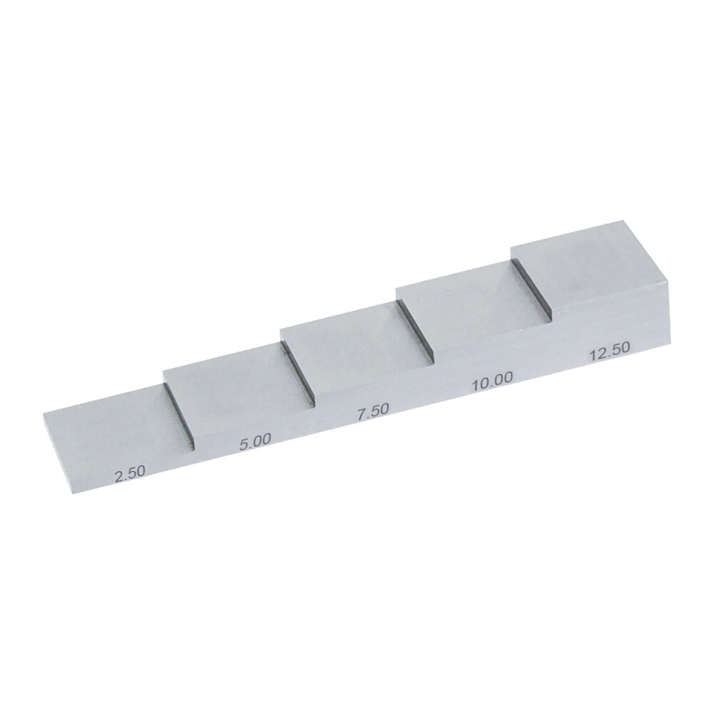 YUSHI 5-Step Calibration Block 2.50 5.00 7.50 10.00 12.50 1018 Steel Step Wedge