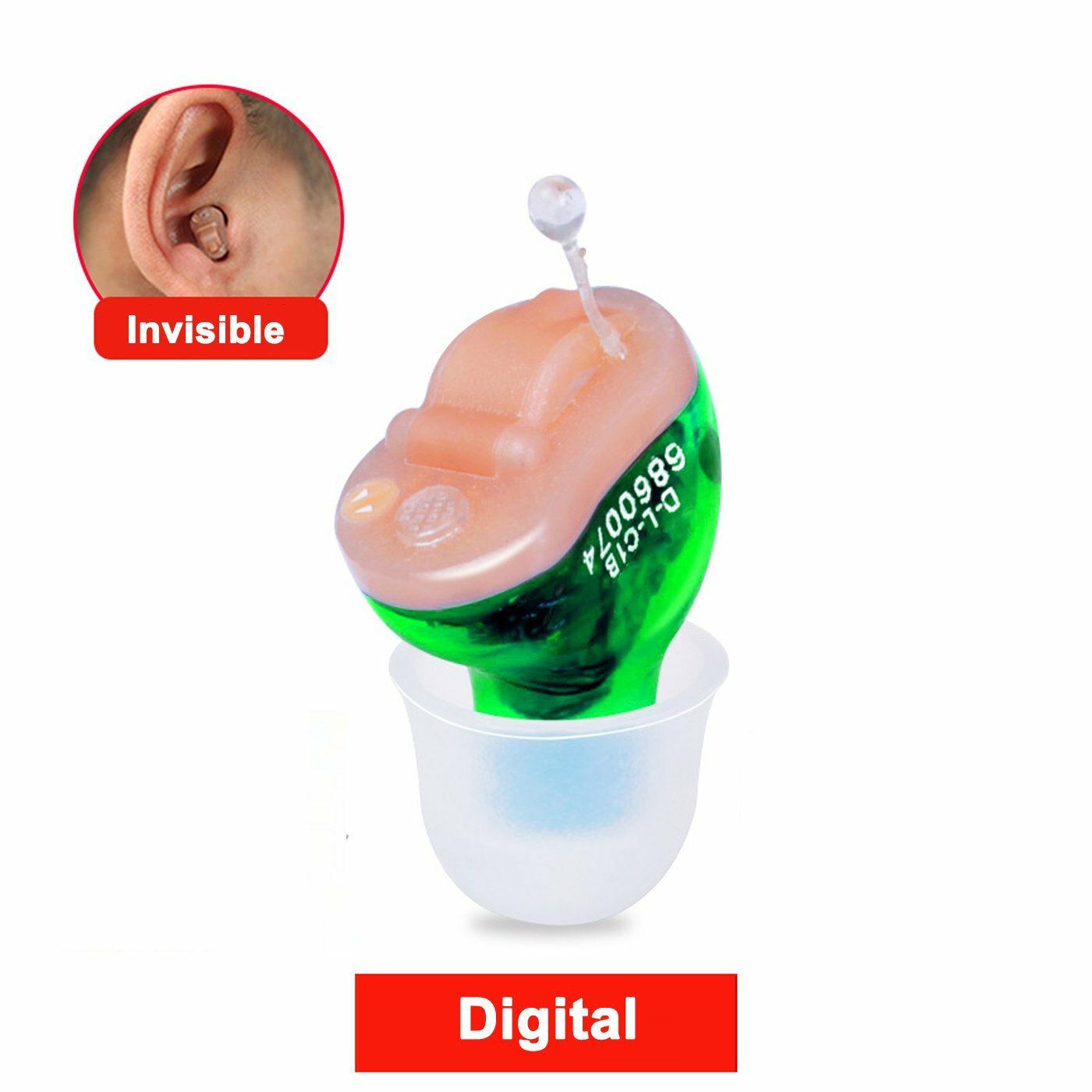 American Company Hearing  Amplifier CIC, Invisible, Mini size, Guaranteed
