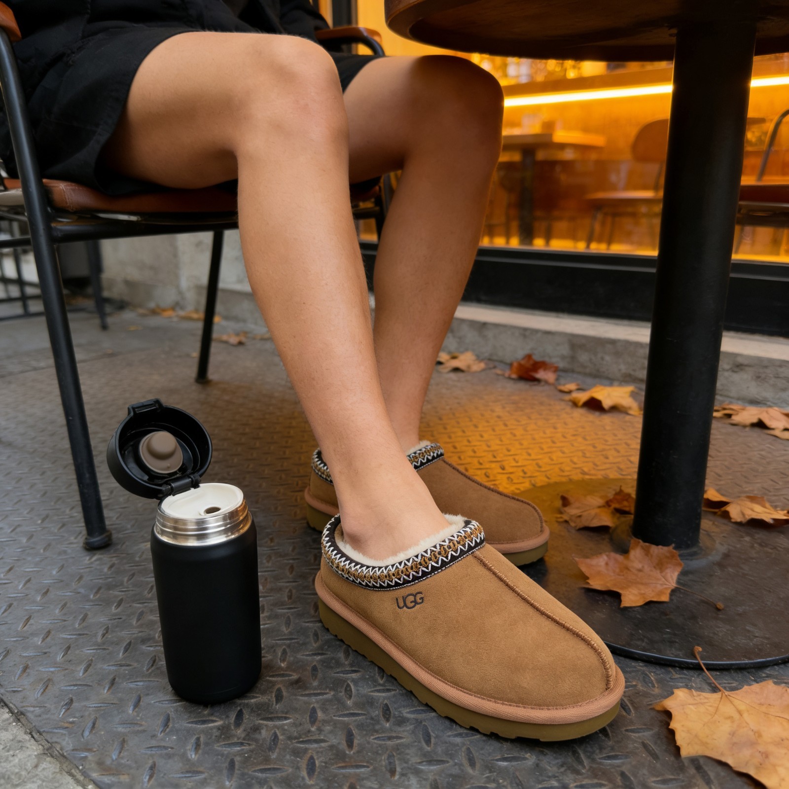 UGG Tasman II Chestnut Suede Slip-On Slippers Women's Winter Shoes