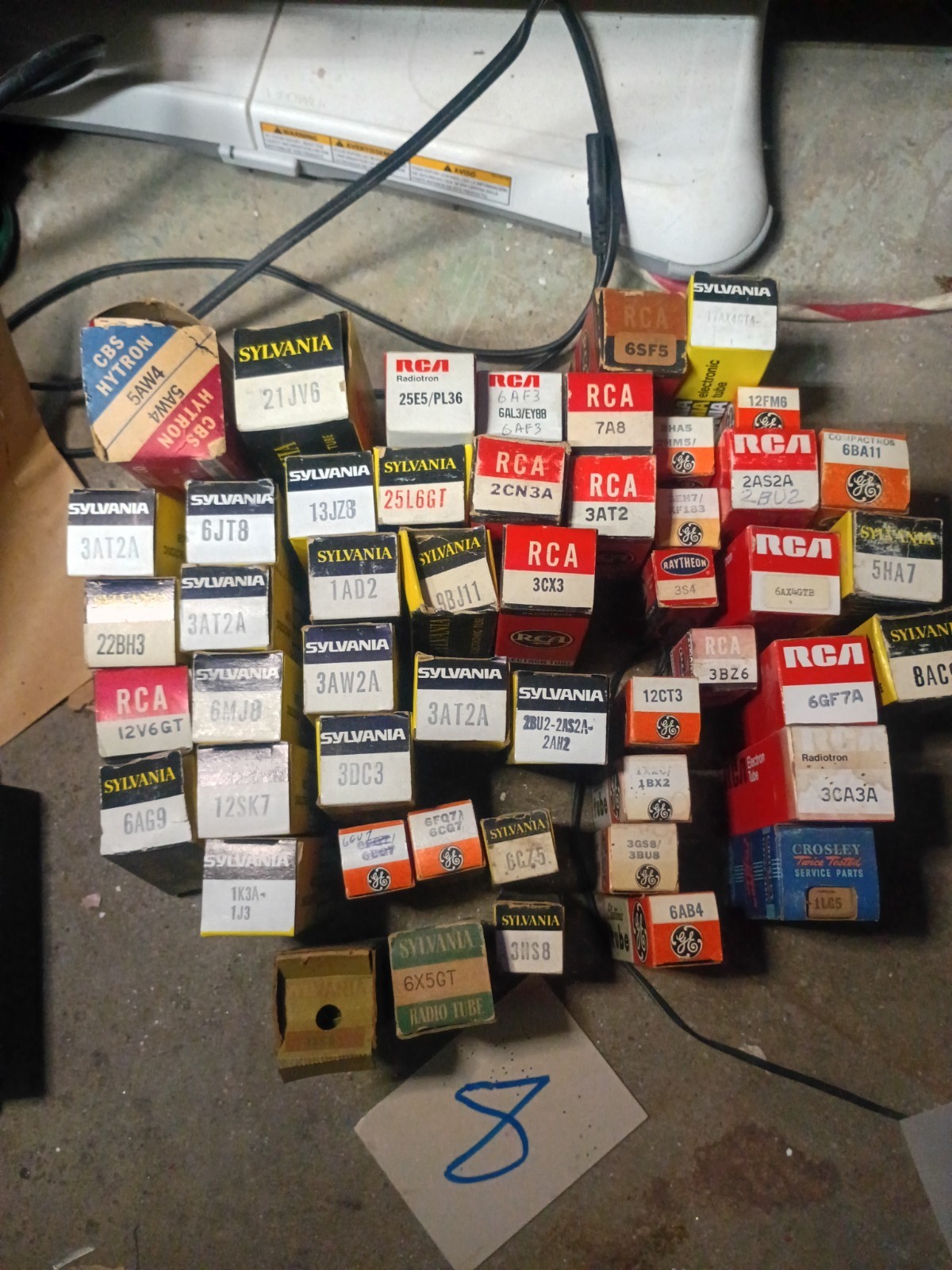 Lot of 50 Vintage Vacuum Tubes - Mixed RCA, Sylvania, GE & CBS - Untested