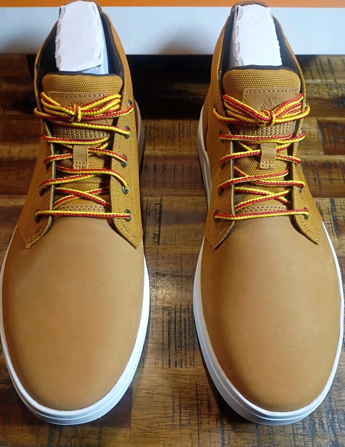 TIMBERLAND MENS DAVIS SQUARE MID LACE Activewear SNEAKER Leather WHEAT Sz 10.0 TIMBERLAND MENS DAVIS SQUARE MID LACE Activewear SNEAKER Leather WHEAT Sz 10.0