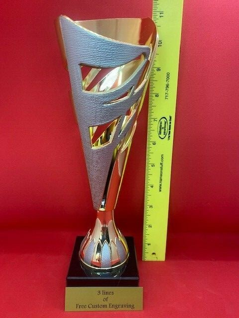 Trophy Cup European Style Gold/Black or Gold/Silver-Choose from two sizes