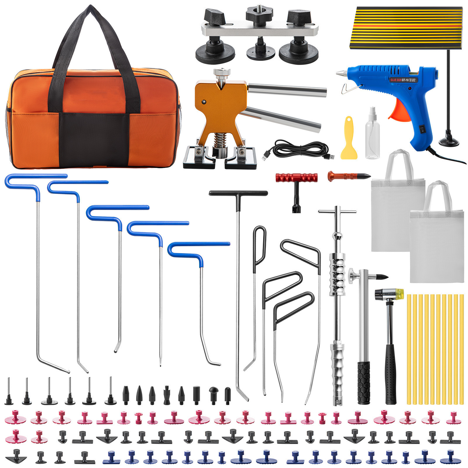 Uimoso 89pc Paintless Dent Removal Rods Stainless Steel Rod Tool Dent Repair Kit Uimoso 89pc Paintless Dent Removal Rods Stainless Steel Rod Tool Dent Repair Kit