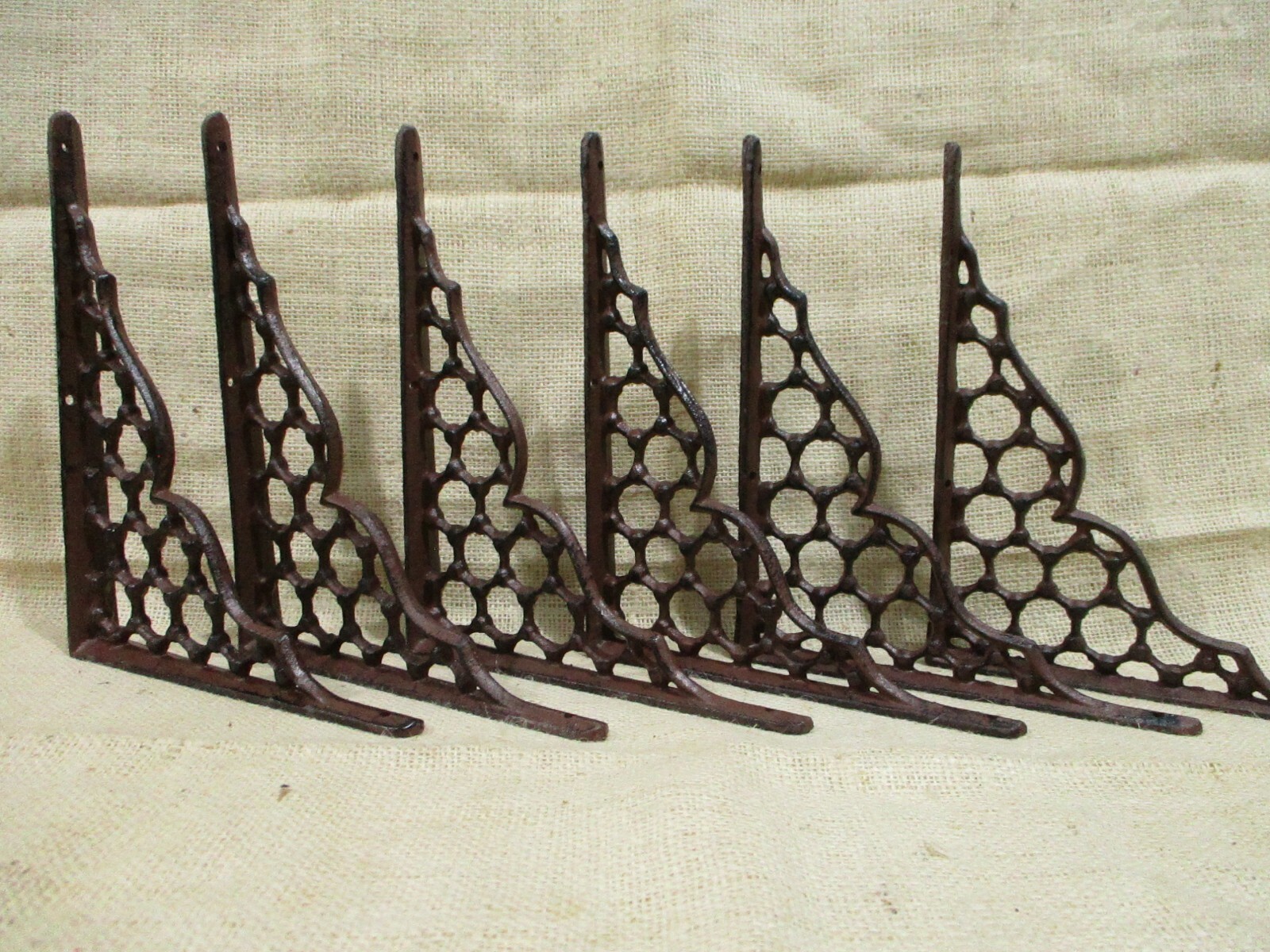 6 Cast Iron Large Antique Style Brackets Garden Braces Shelf Bracket Corbels 6 Cast Iron Large Antique Style Brackets Garden Braces Shelf Bracket Corbels