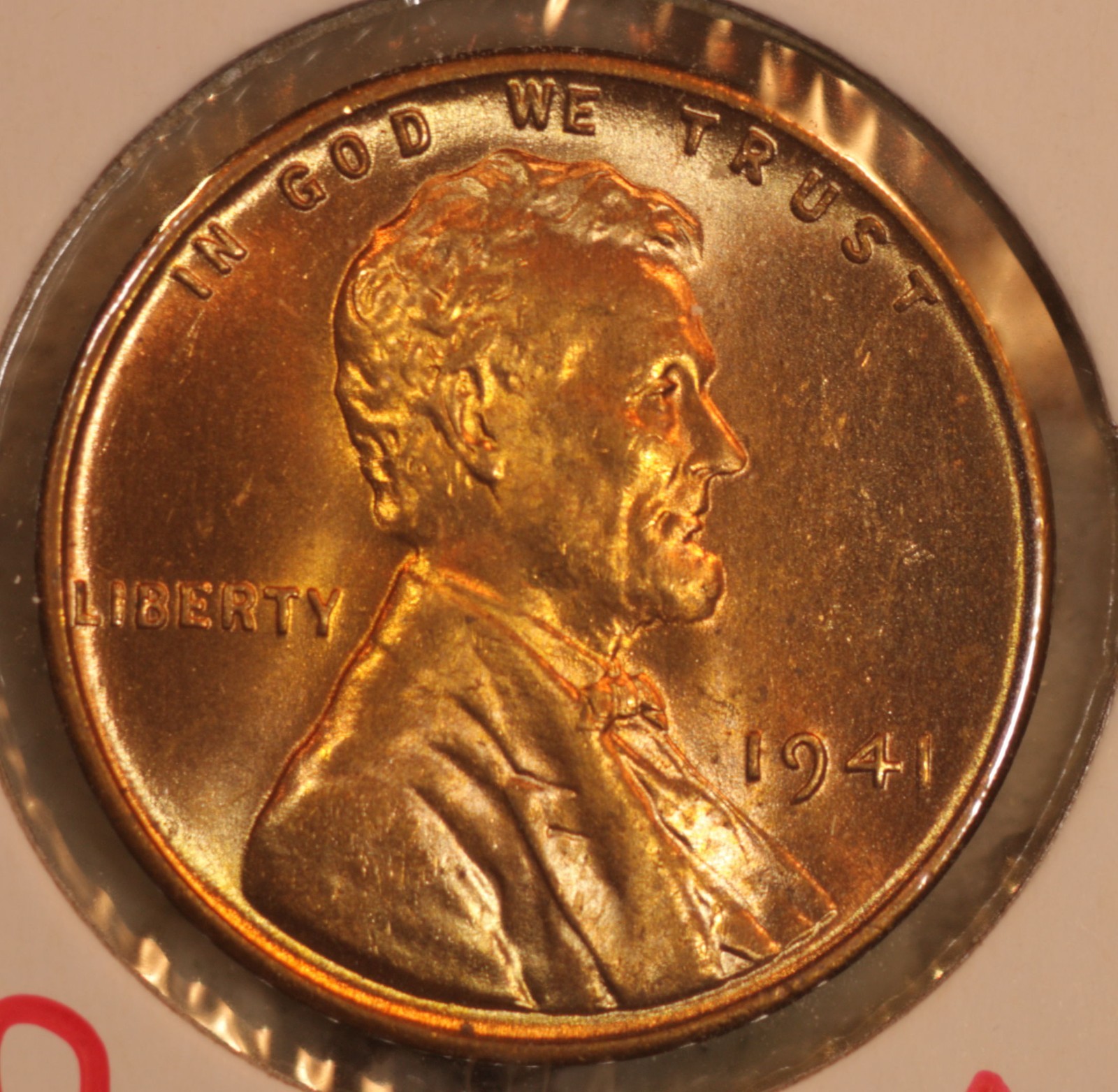 1941 P LINCOLN WHEAT CENT PENNY 1C RED GEM BU 41P0 1941 P LINCOLN WHEAT CENT PENNY 1C RED GEM BU 41P0