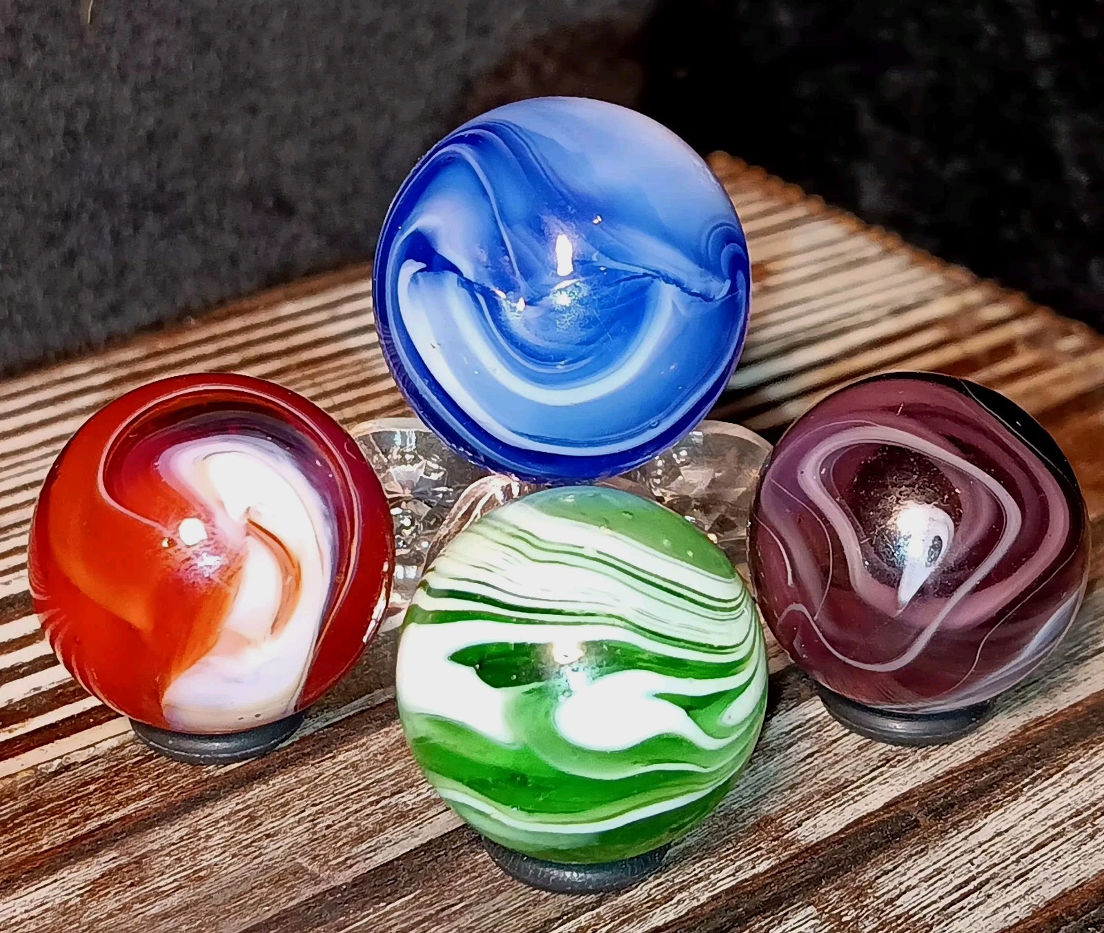 Vintage Marbles. Peltier Akro M.F. Christensen CAC Slag Marble Lot. Stunning Mix