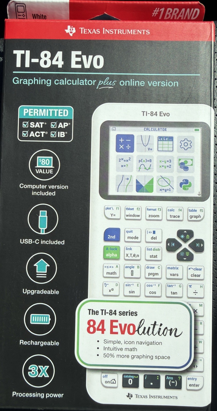 New Texas Instruments TI-84 Evo Graphing Calculator