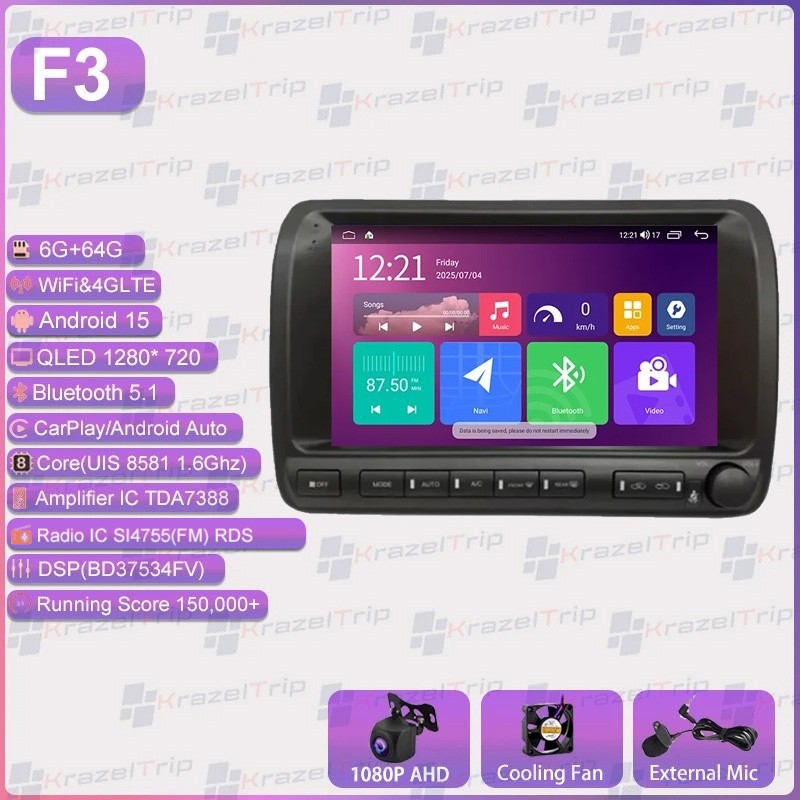 8 Core 64G Car Radio for Toyota Crown S170 S171 1998 - 2005 Carplay Sat Navi GPS