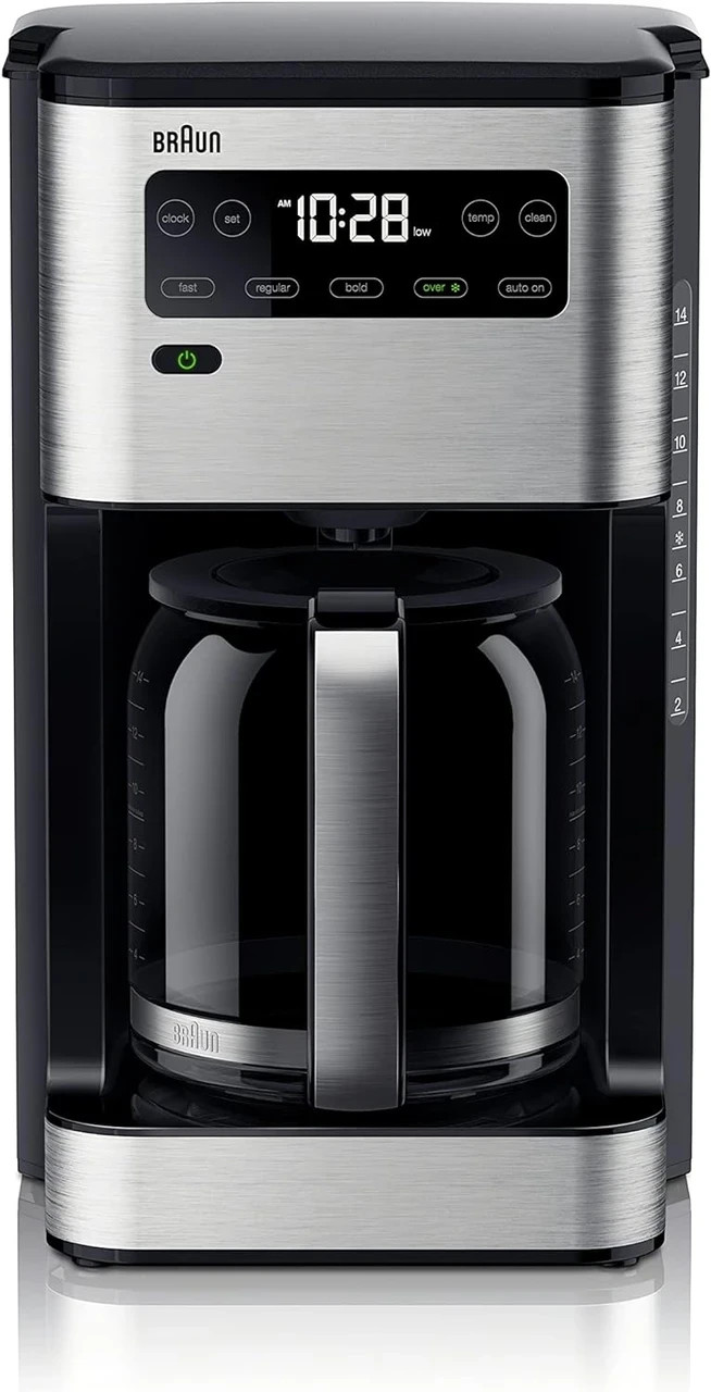 Braun BrewSense KF5350BK 12-Cup Drip Coffee Maker Bold Brew 24H 