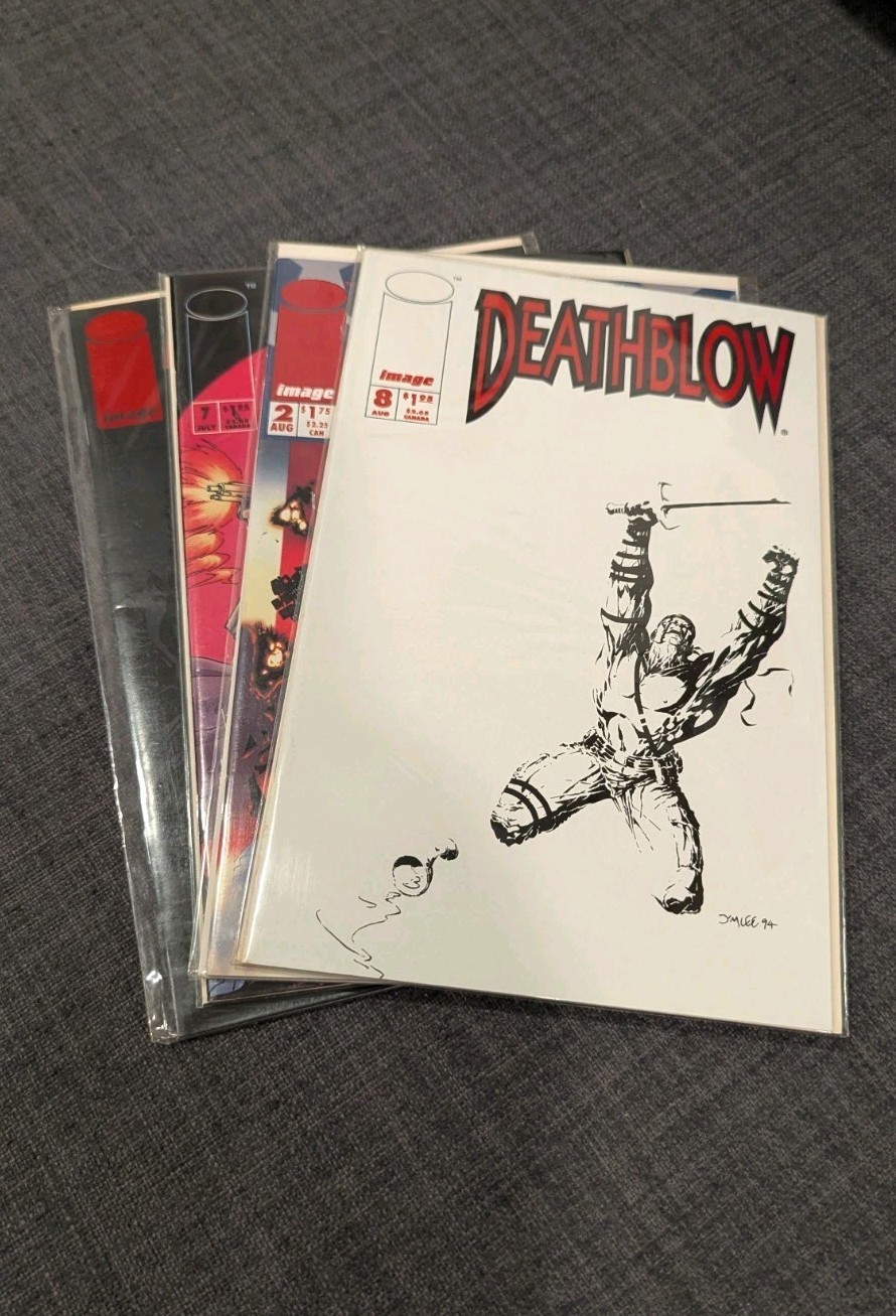 Deathblow Comic Lot #1 #2 #7 #8 Image Comics Wildstorm 1993 Jim Lee