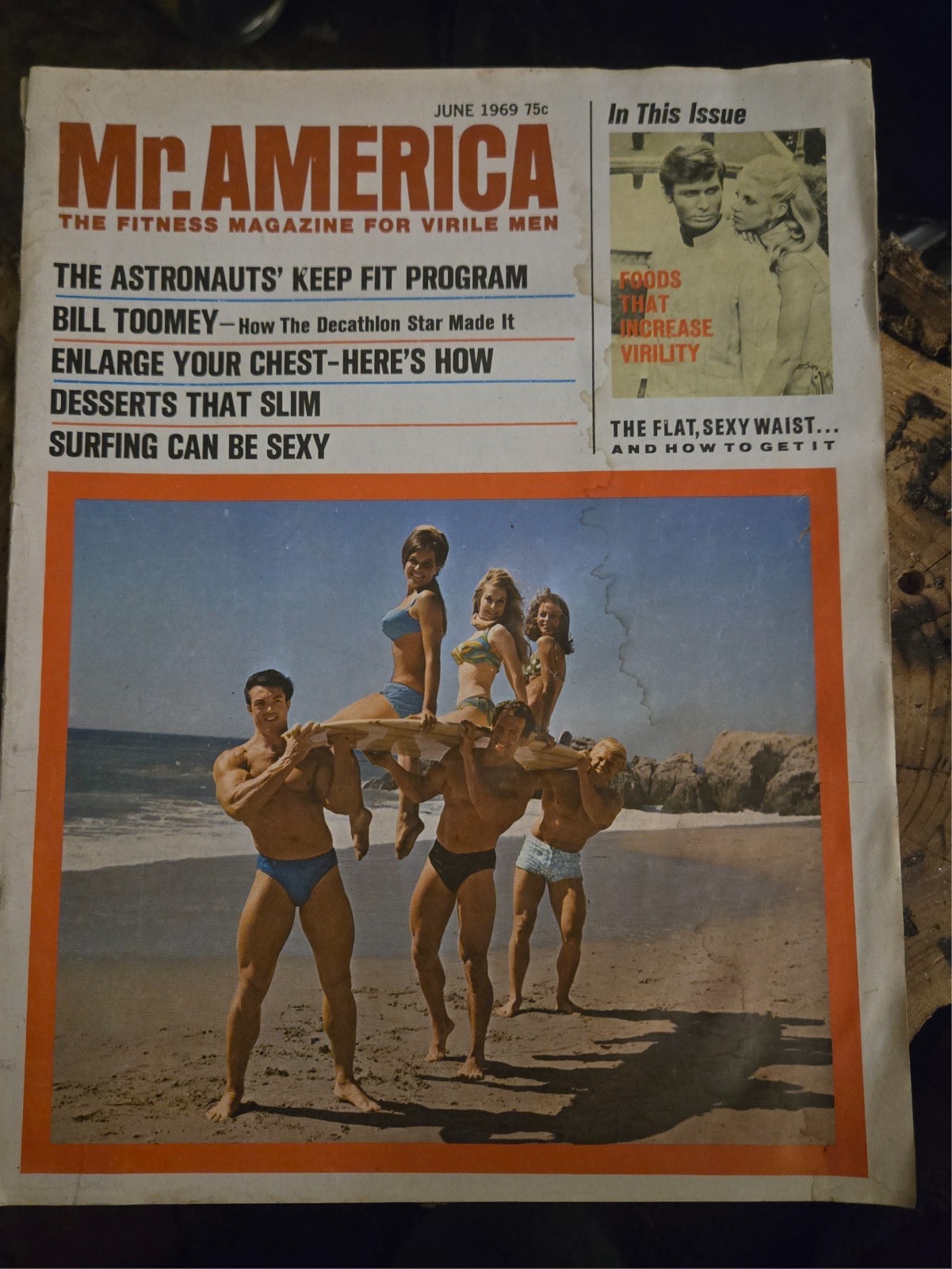 Vintage Mr. America Magazine June 1969 Draper Schwarzenegger Astronauts...