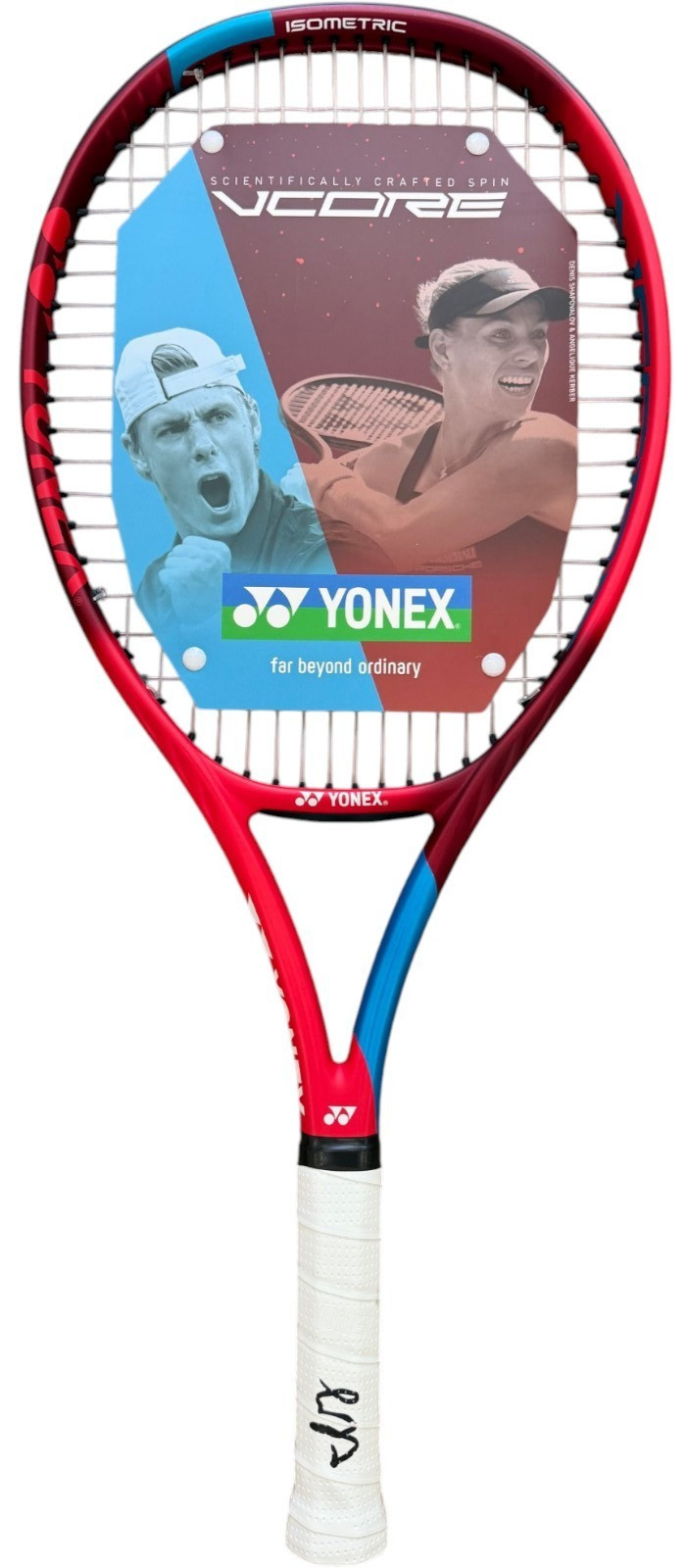 IVA JOVIC SIGNED AUTOGRAPHED YONEX VCORE TENNIS RACQUET RACKET JSA