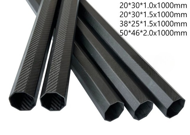 2pcs 3K Carbon Fiber Octagonal Square Carbon Tube 50*46*2MM Length 500mm 2pcs 3K Carbon Fiber Octagonal Square Carbon Tube 50*46*2MM Length 500mm