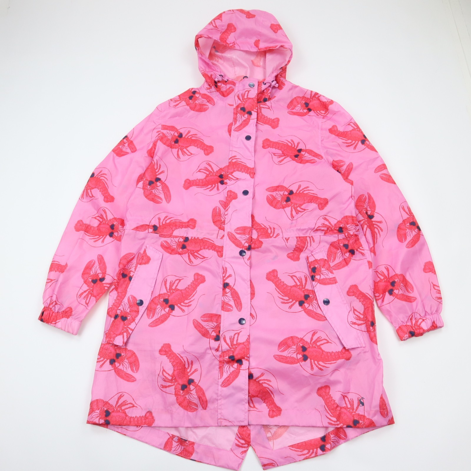 Joules Right as Rain Jacket Womens 10 Pink Lobster Waterproof Hooded Coastal Joules Right as Rain Jacket Womens 10 Pink Lobster Waterproof Hooded Coastal