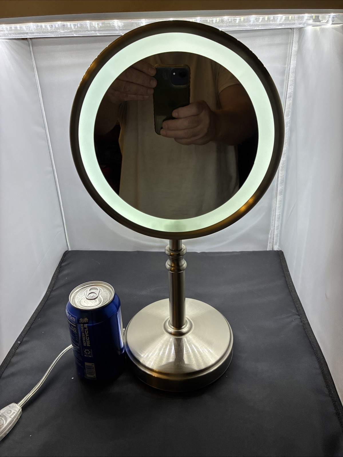 Conair 16”Lighted double Sided Vanity Makeup Mirror Chrome Hollywood Style Tilts