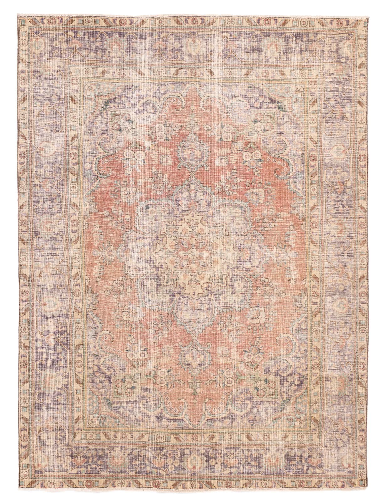 Vintage Traditional Hand-Knotted Area Rug 7\'10\