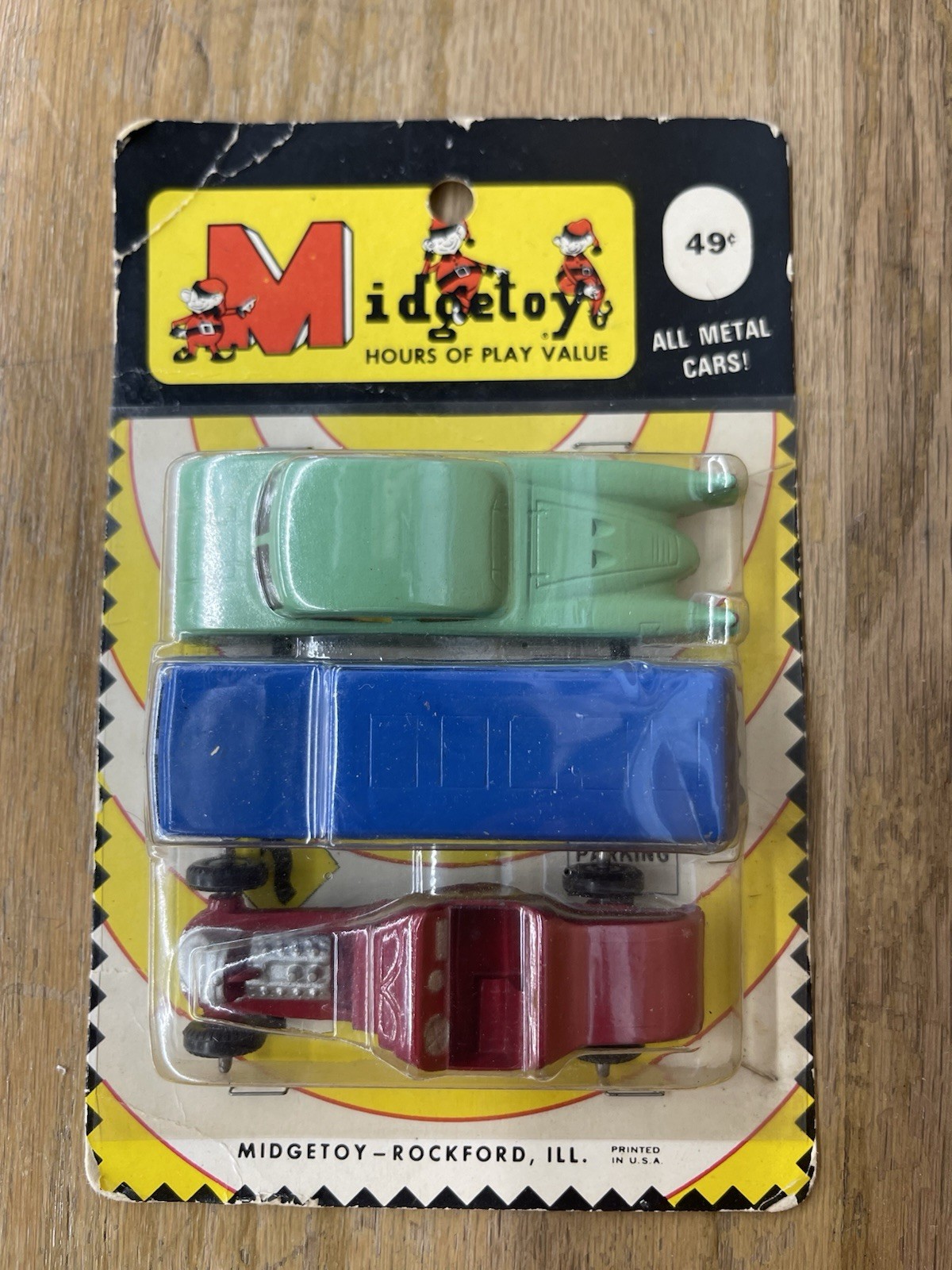 Vintage Midgetoy Metal Cars Signed Package Vintage Midgetoy Metal Cars Signed Package