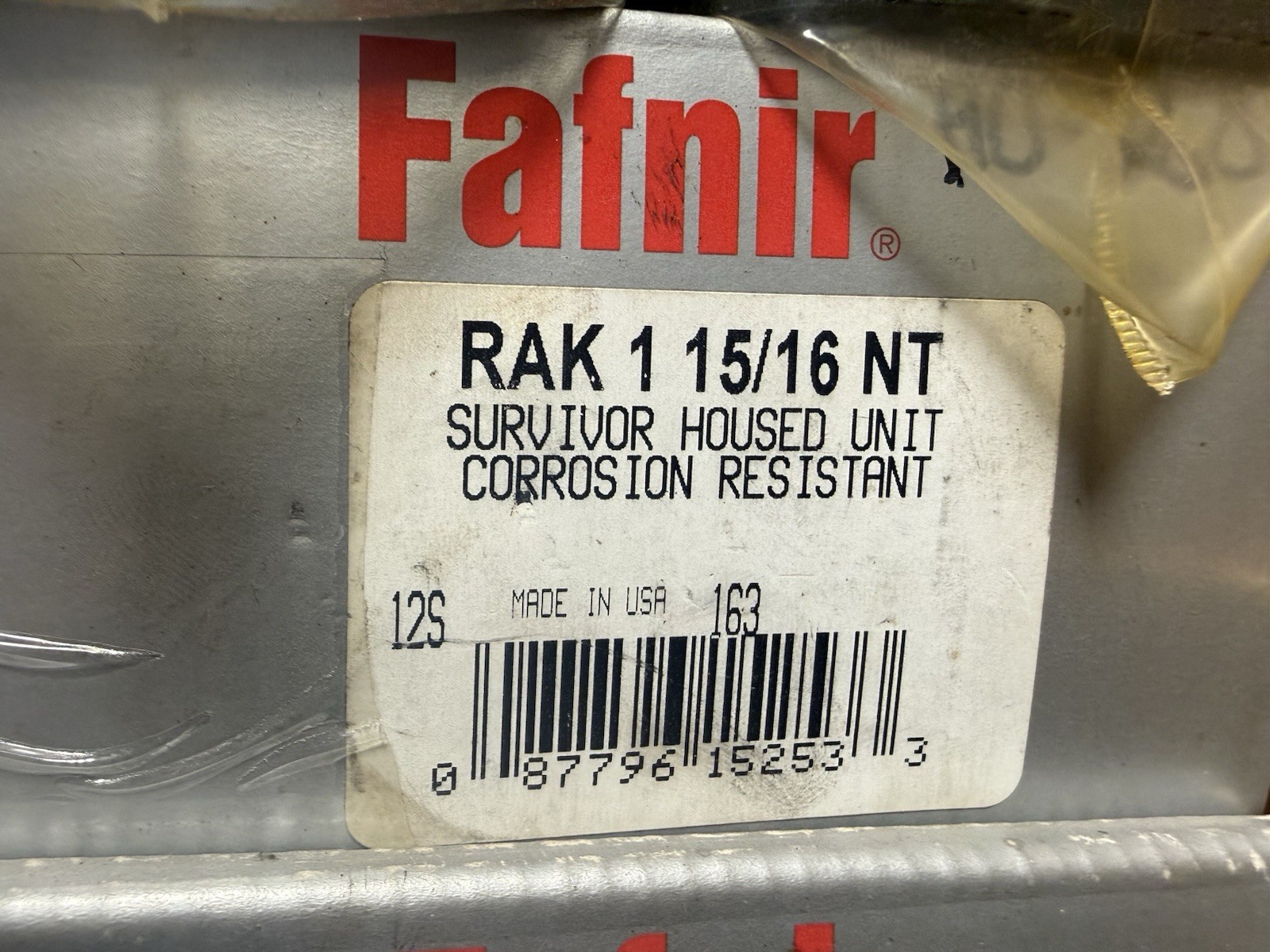 RAK1 15/16 NT Timken fafnir Pillow Block Bearing 1-15/16” Corrosion Resistance