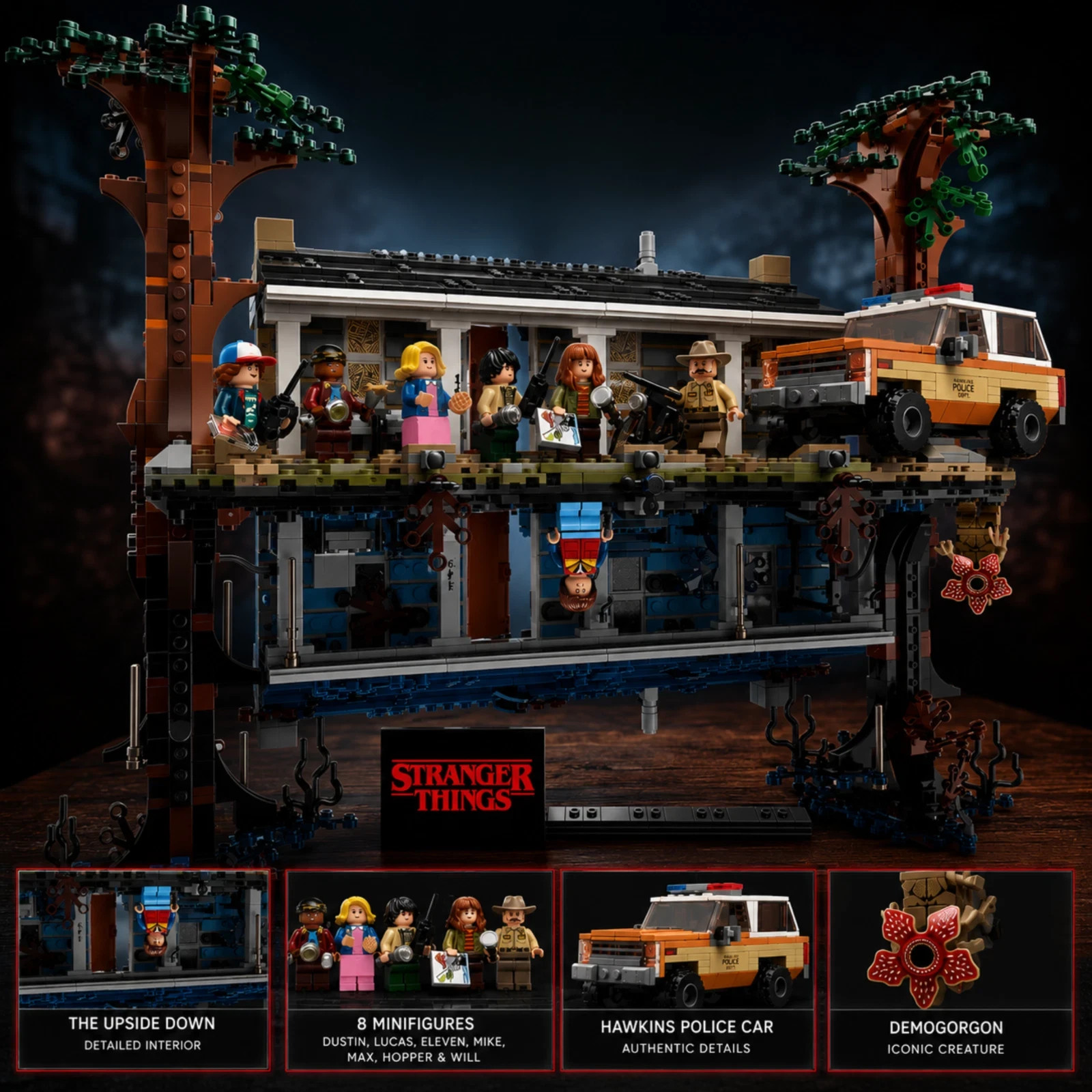 NEW Stranger Things The Upside Down 2,287 Pieces Action Adventure Building Set NEW Stranger Things The Upside Down 2,287 Pieces Action Adventure Building Set