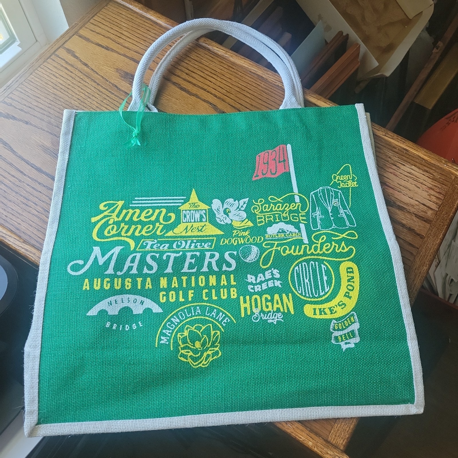 The Official 2025 Augusta National Masters Souvenir Jute Tote NWOT Sturdy Large The Official 2025 Augusta National Masters Souvenir Jute Tote NWOT Sturdy Large