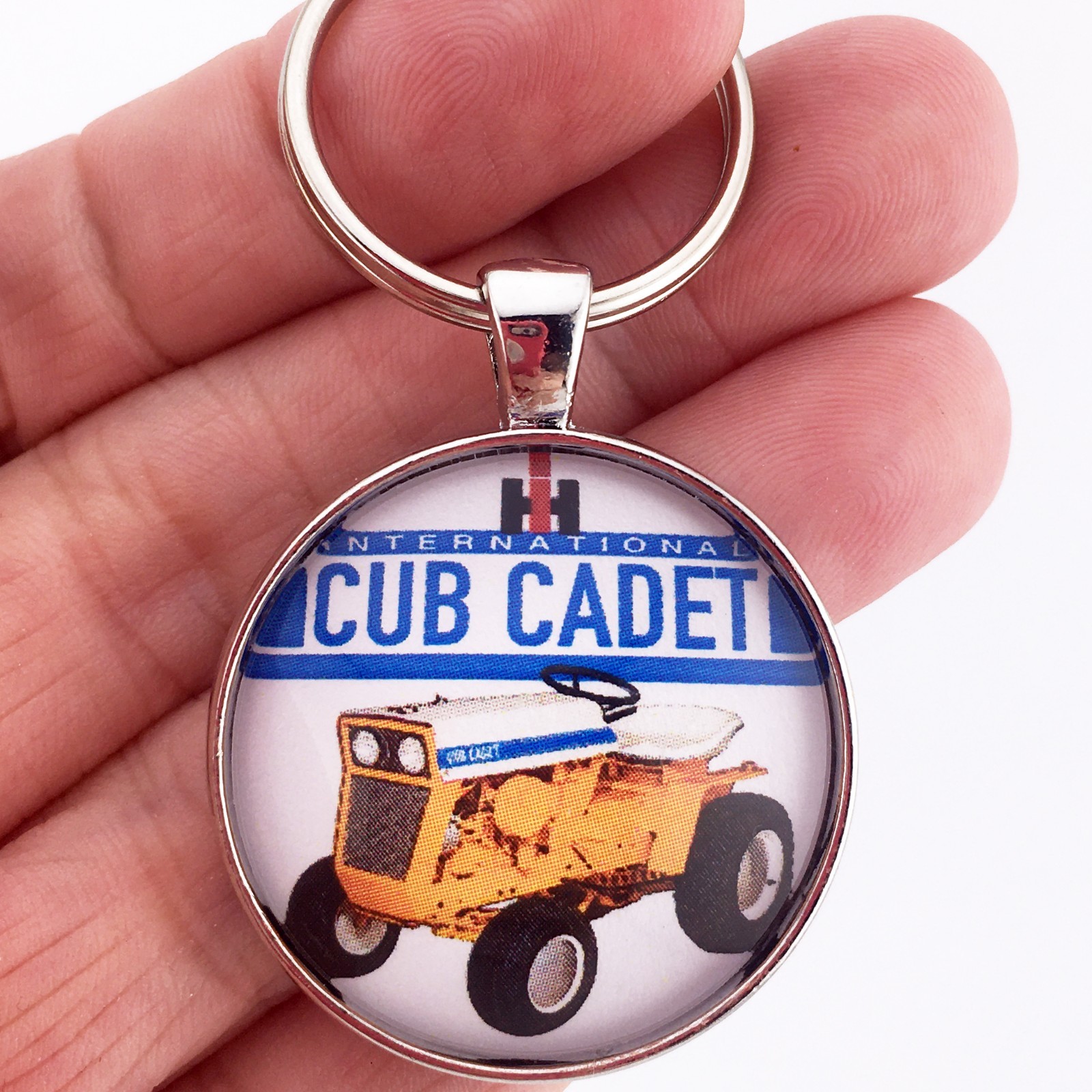 Vintage 1967-1969 International Cub Cadet Tractor 1.2 Diameter Keychain