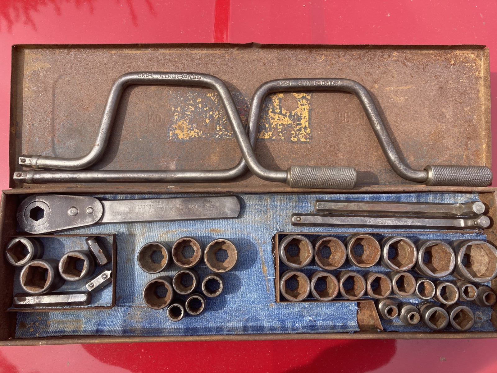 Vintage Hinsdale GC-20 Tool Box and Sockets Set - Unrestored