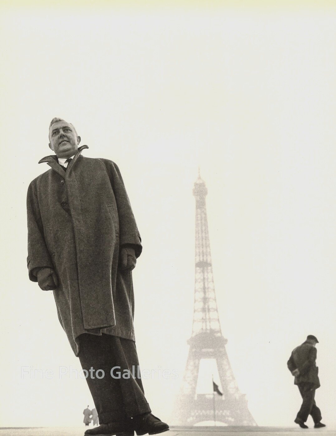 1959 Vintage RICHARD AVEDON French Comedian JACQUES TATI Eiffel Tower Photo Art