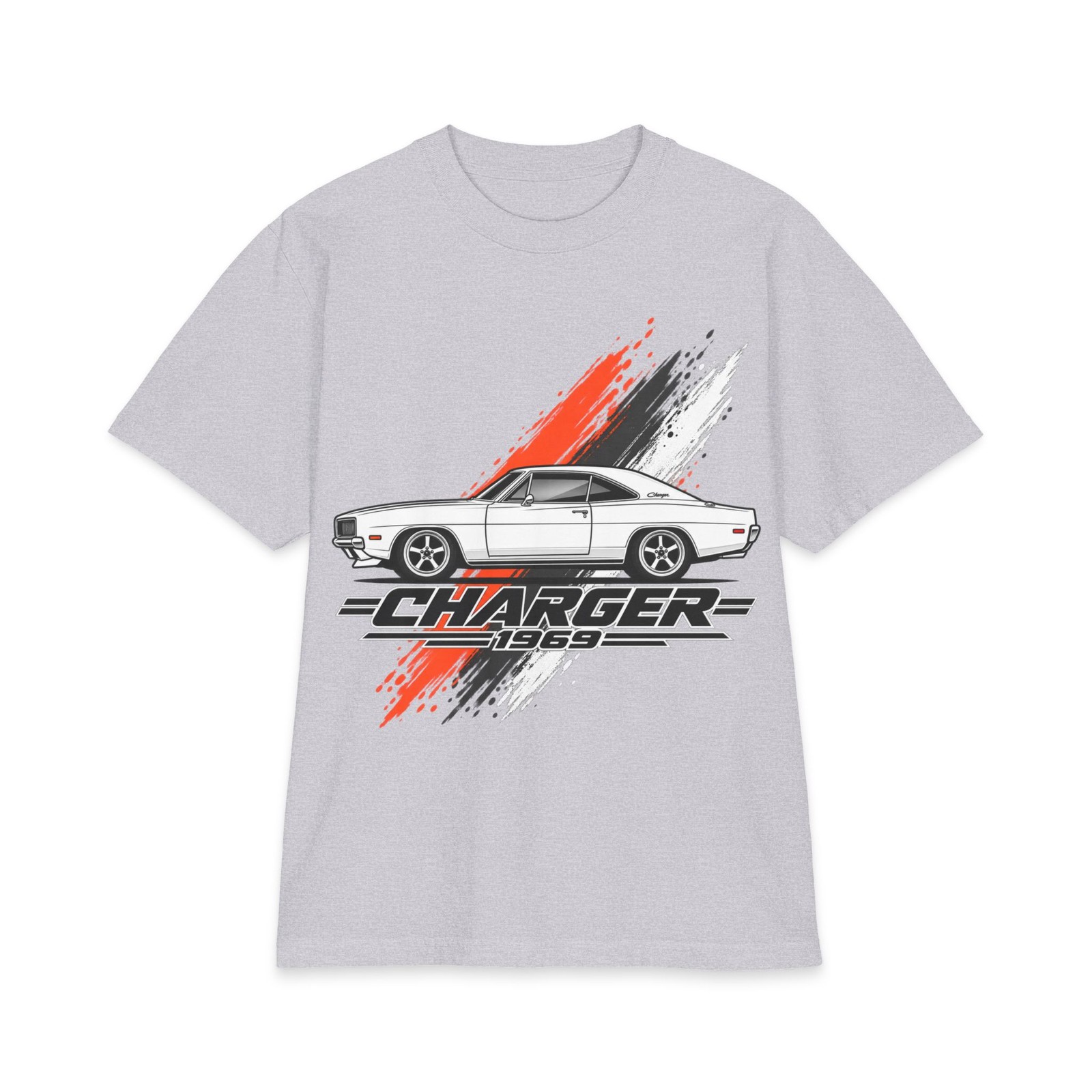 1969 Dodge Charger T Shirt Mopar Classic Muscle Car Graphic Tee Heavyweight