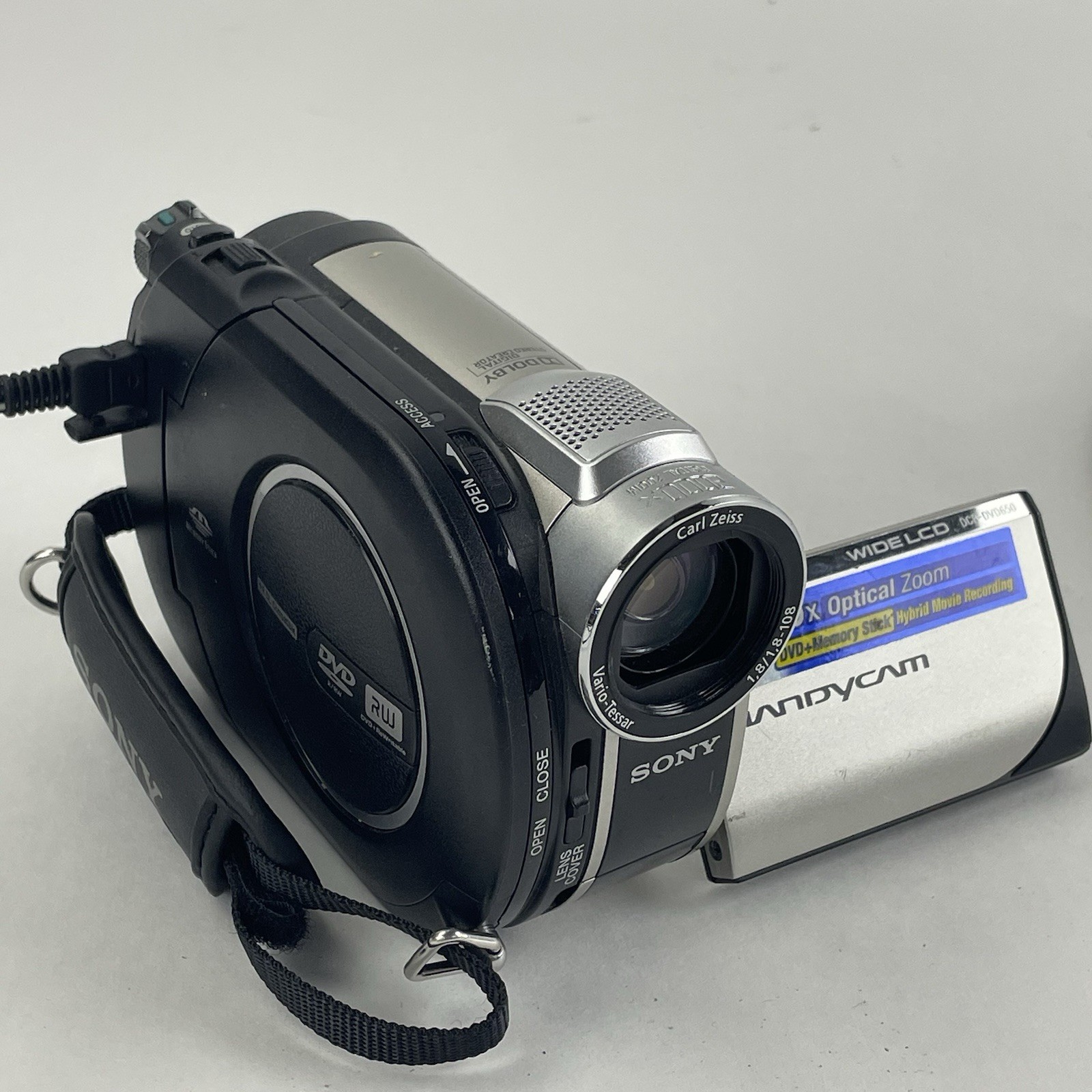 Sony Handycam DCR-DVD650 Camera ONLY Tested & Reset No Power Cord/Battery