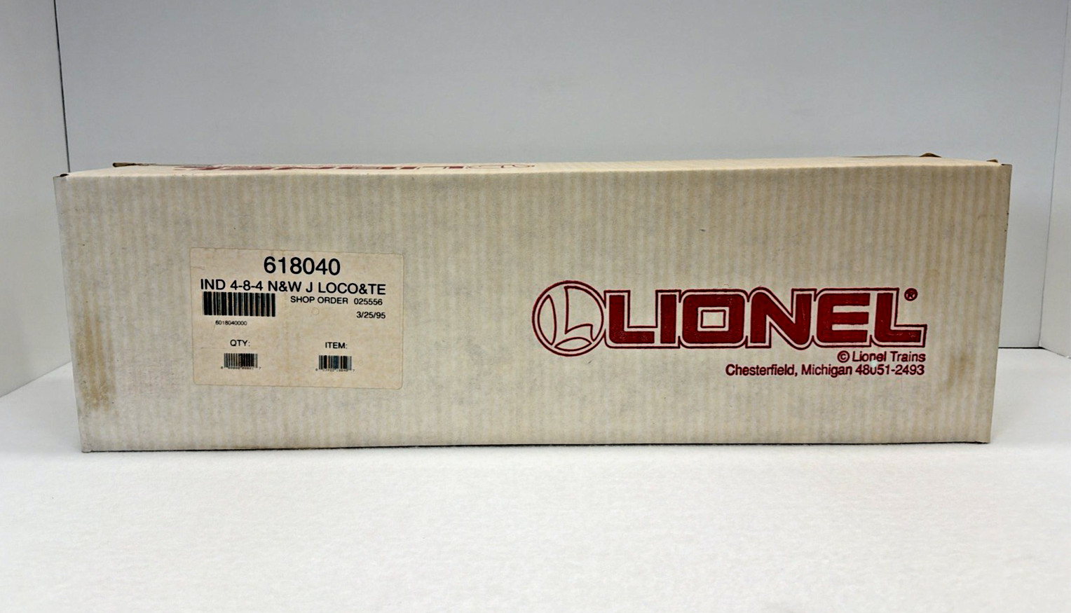 Lionel 6-18040 Norfolk & Western J 4-8-4 Steam O Gauge NOS Factory Sealed #612