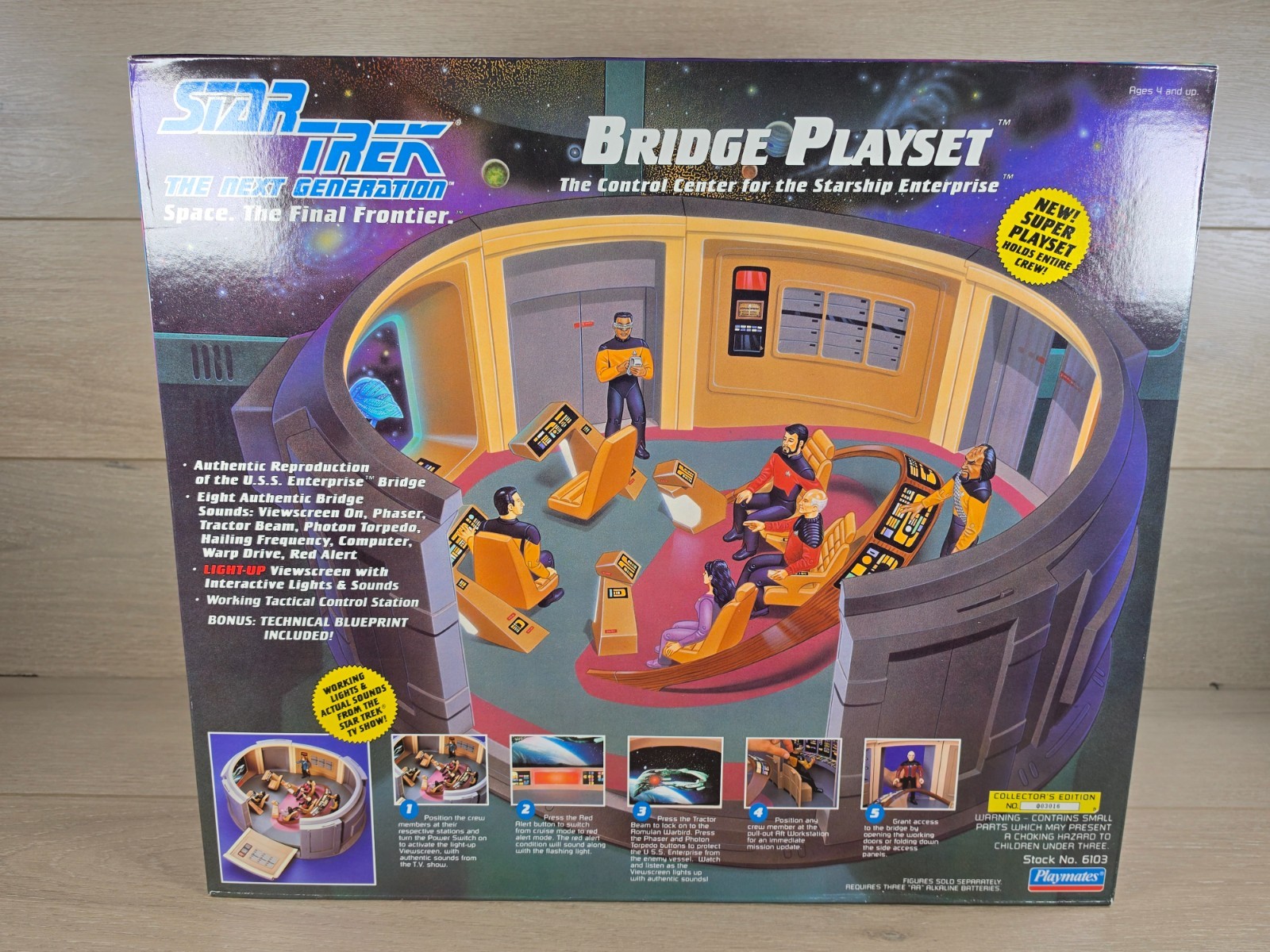 Playmates 1993 Star Trek The Next Generation Bridge Playset #6103 SEALED Box Playmates 1993 Star Trek The Next Generation Bridge Playset #6103 SEALED Box
