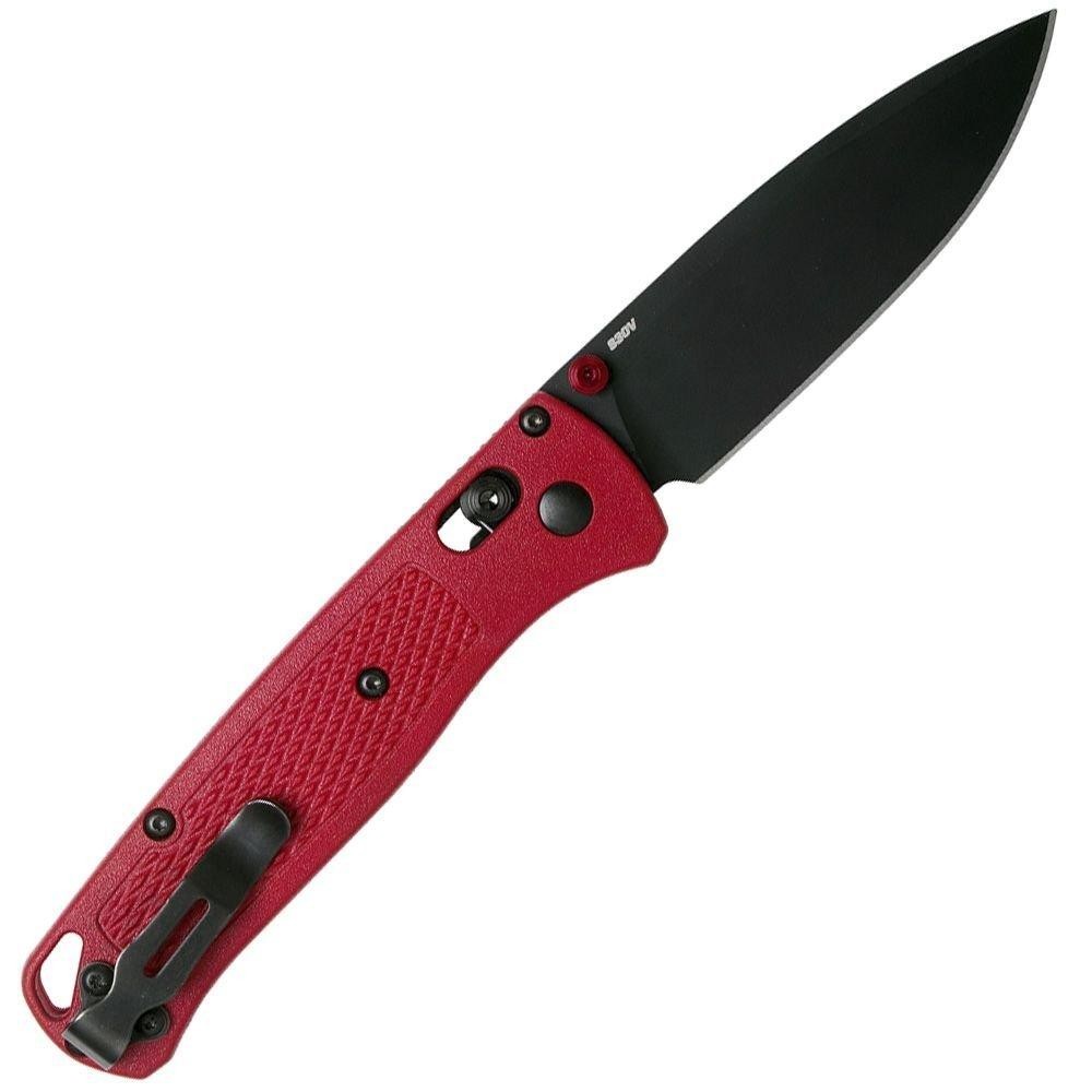 Benchmade Bugout 535 Pocketknife Red Handle Black Plain Drop Point S30V Benchmade Bugout 535 Pocketknife Red Handle Black Plain Drop Point S30V