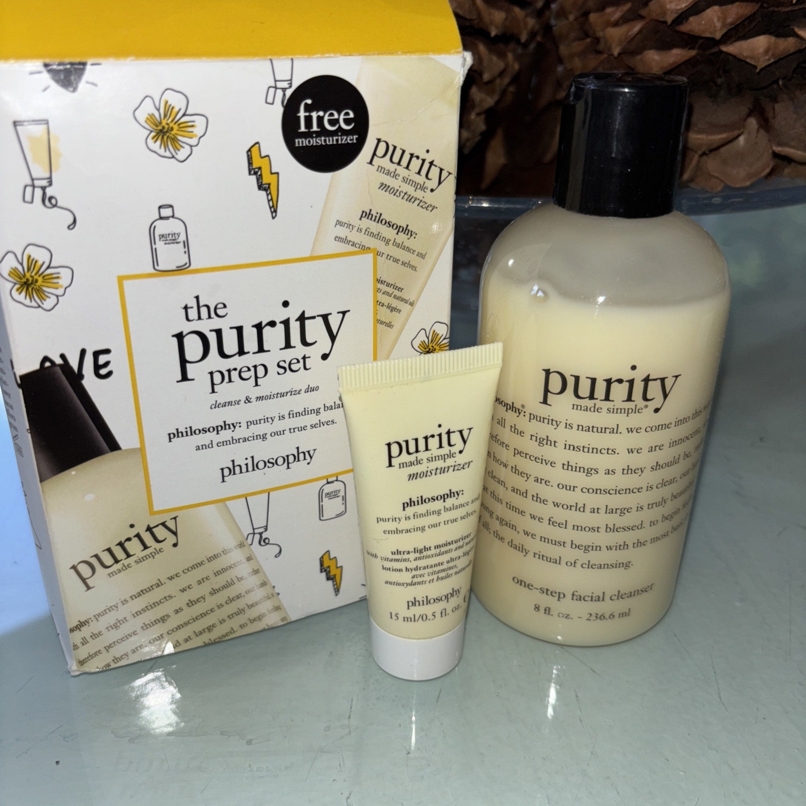 The Purity Prep Set Cleanse & Moisturizer Duo New Open Box Read The Purity Prep Set Cleanse & Moisturizer Duo New Open Box Read
