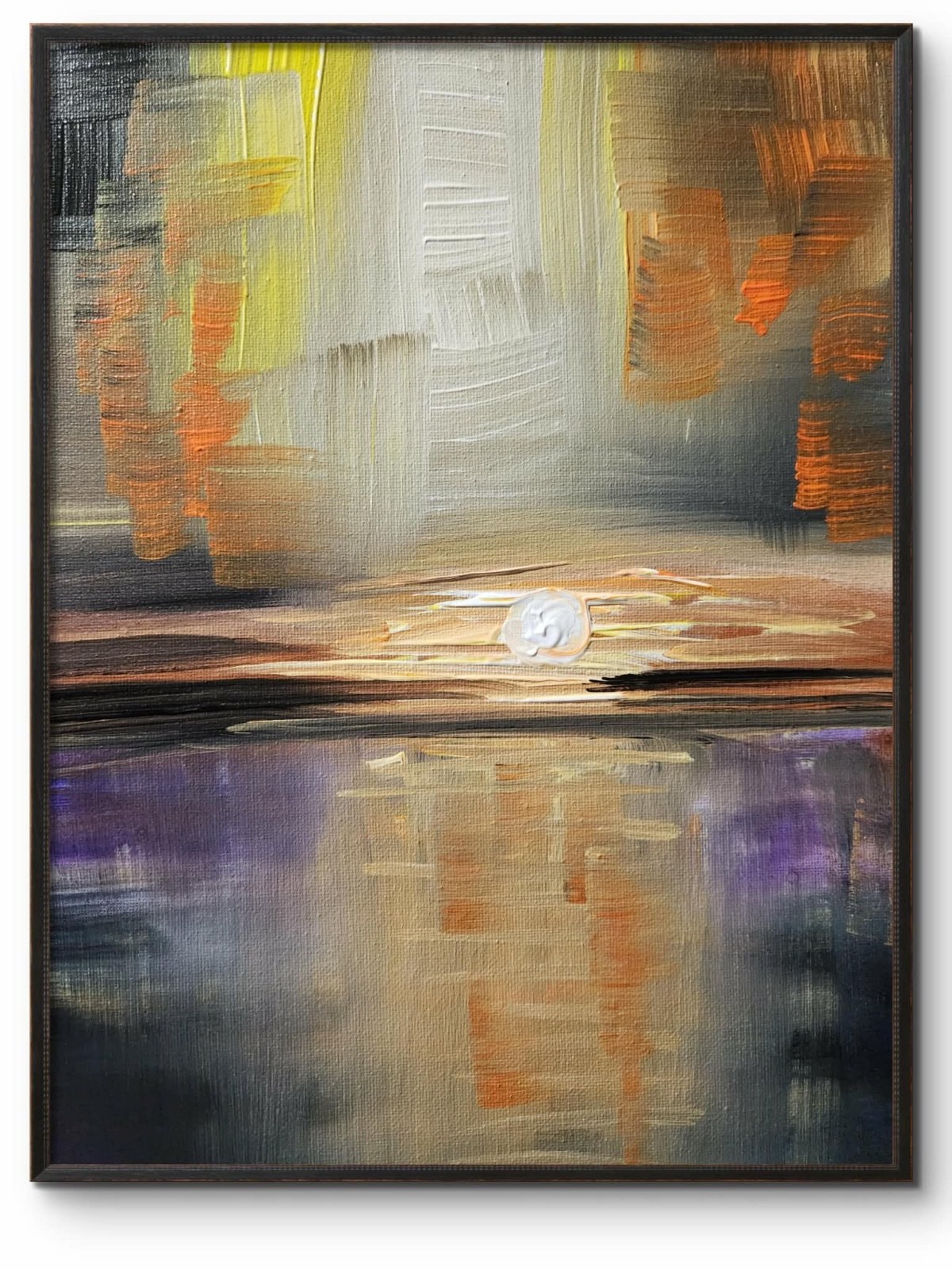 Pamela Bible Original 14x11 Abstract Abstract Sunset Reflection Painting Signed Pamela Bible Original 14x11 Abstract Abstract Sunset Reflection Painting Signed