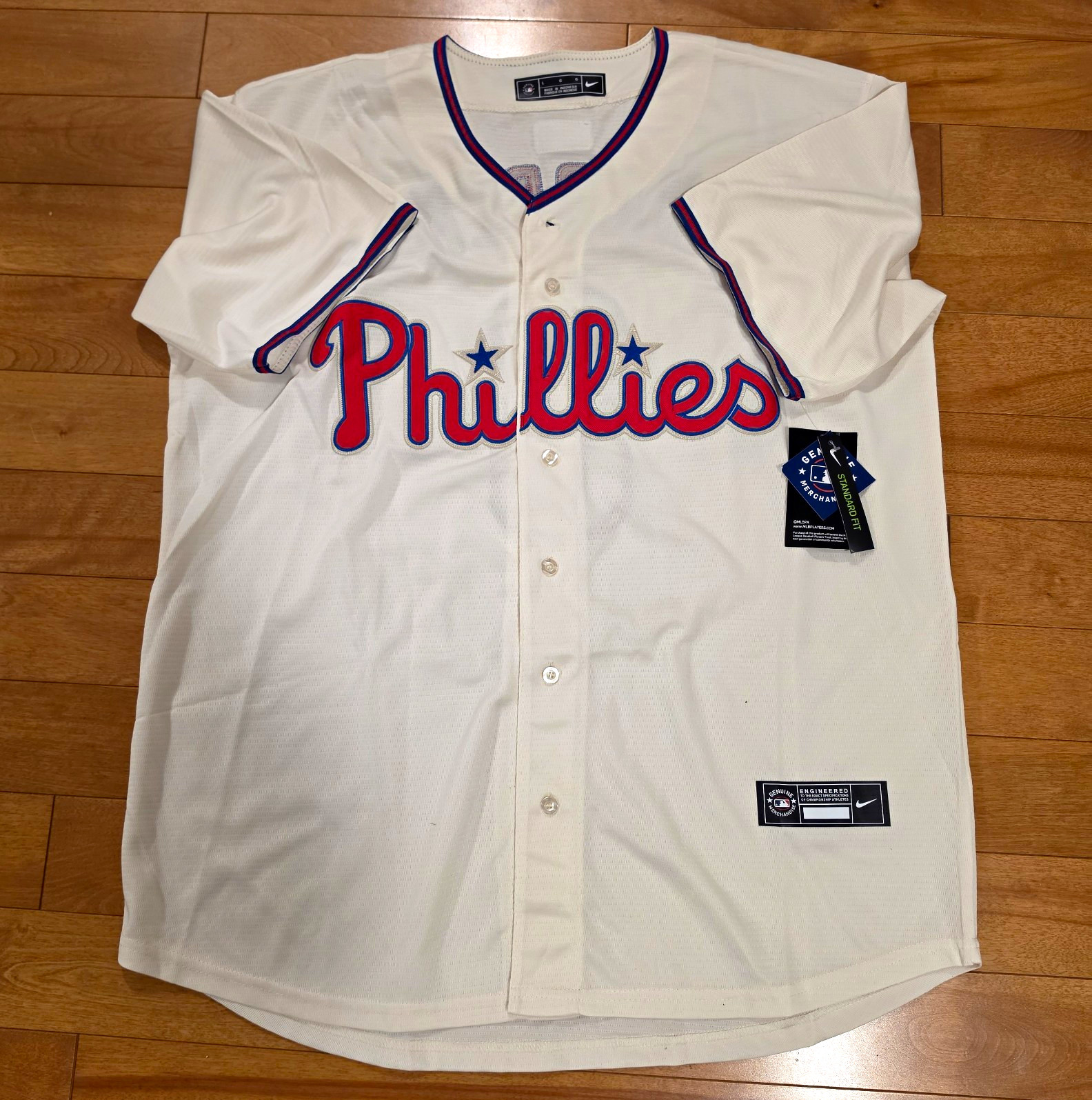 Philadelphia Phillies Bryce Harper #3 Cream Jersey Size Large Philadelphia Phillies Bryce Harper #3 Cream Jersey Size Large