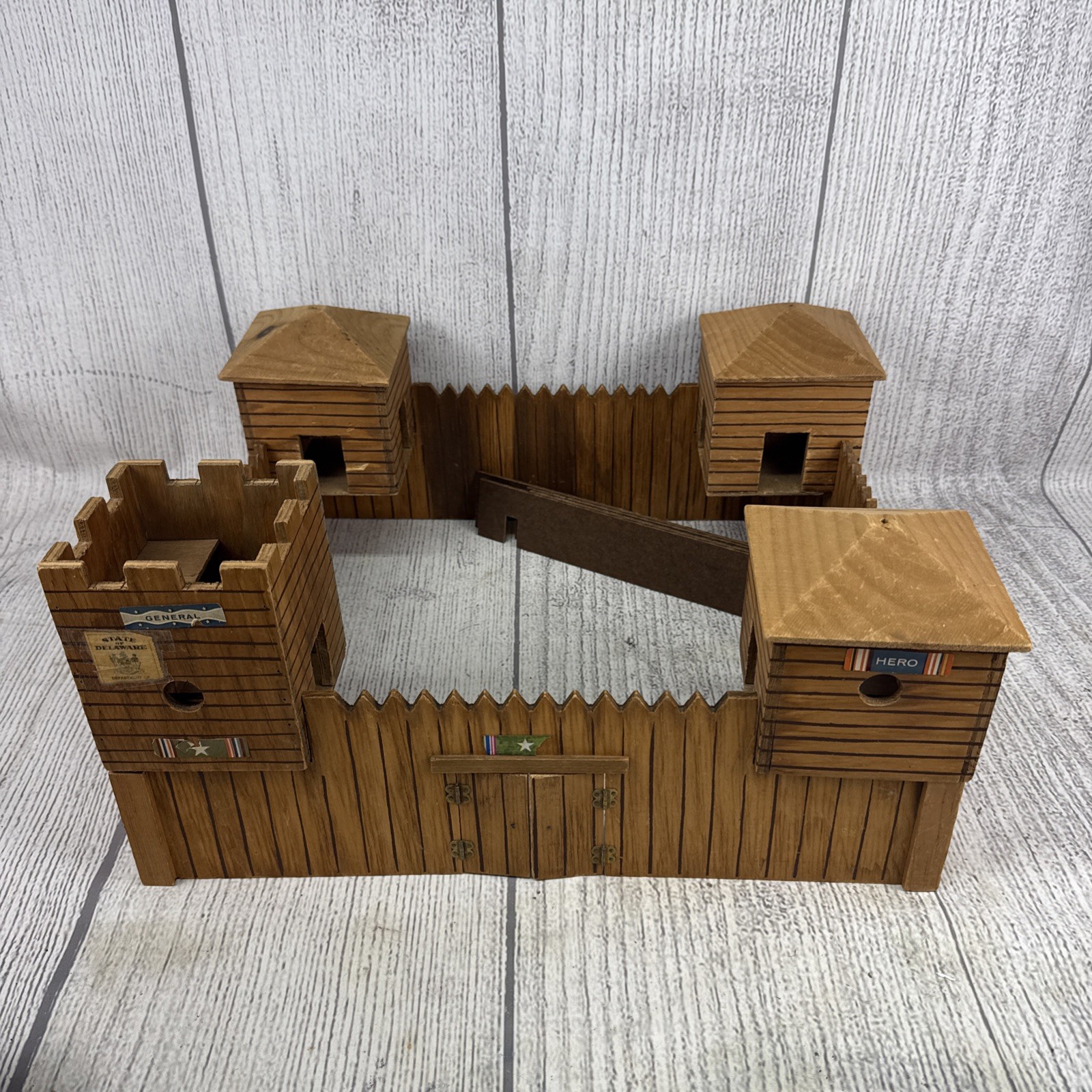 Vtg Fort Cherokee REVENGE Wooden WALLS towers Cowboys & Indians 1960’s Vtg Fort Cherokee REVENGE Wooden WALLS towers Cowboys & Indians 1960’s
