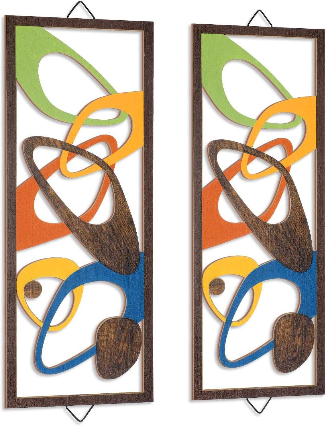 2 Pcs Mid Century Wall Art Mid Century Modern Decor