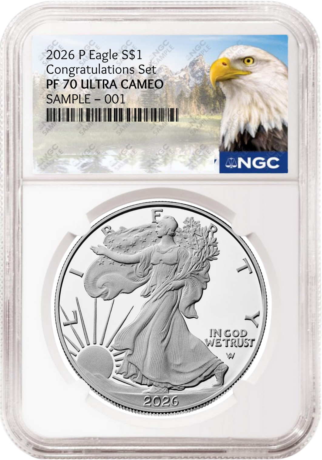 2026 P Congratulations Set Proof Silver Eagle NGC PF70 Mtn Label