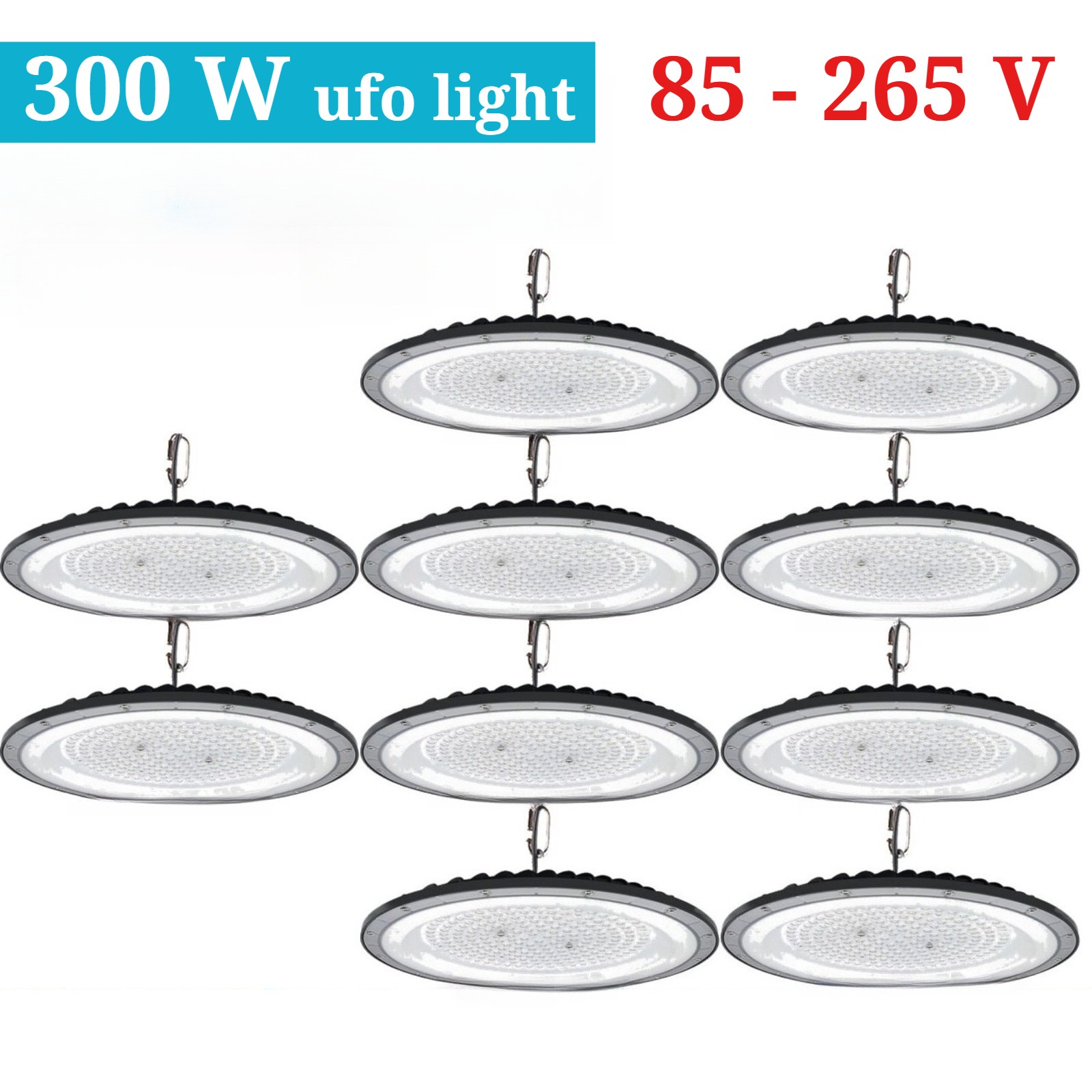 10 Pack 300W UFO Led High Bay Light Industrial Commercial Factory Led Shop Light 10 Pack 300W UFO Led High Bay Light Industrial Commercial Factory Led Shop Light