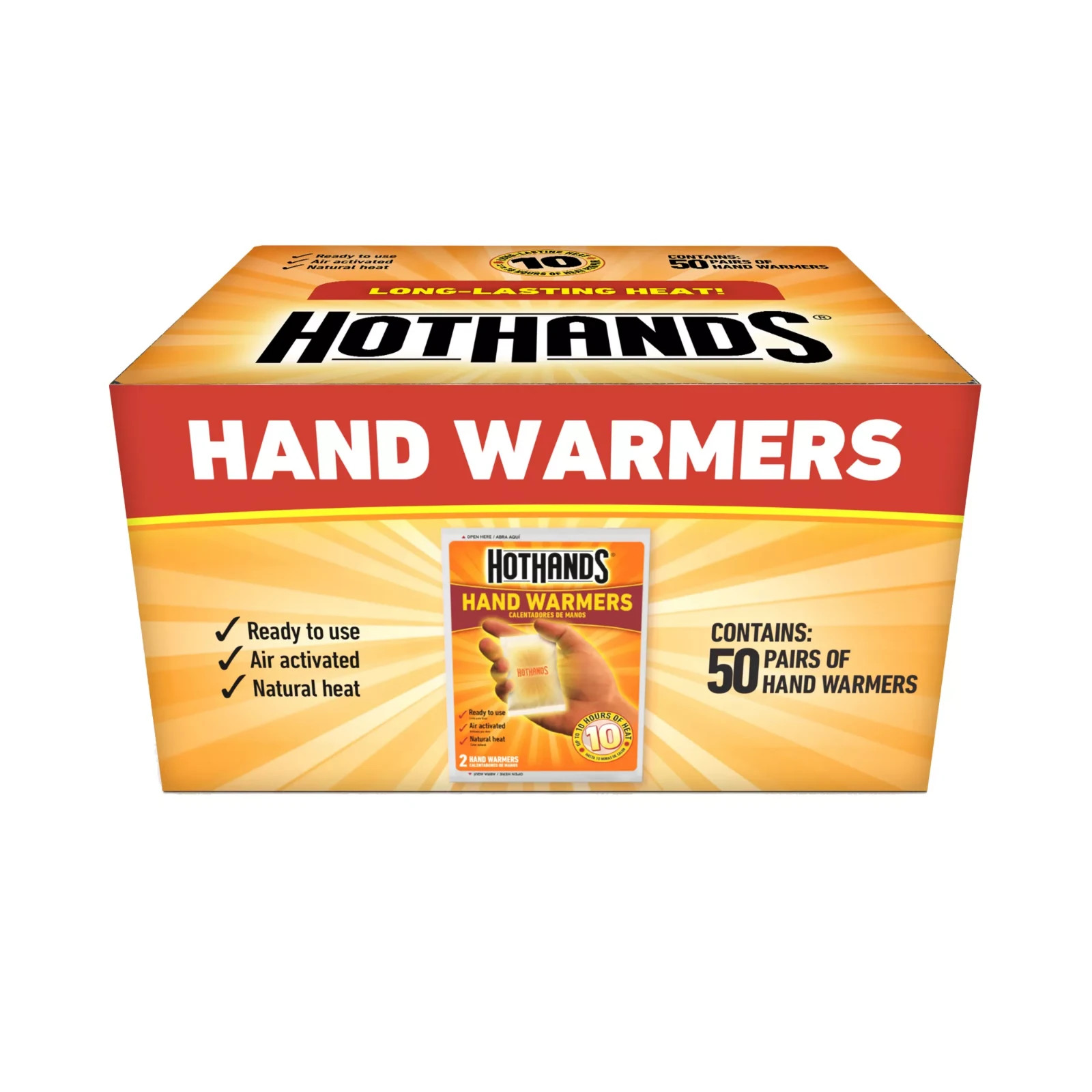 HotHands Hand Warmers 50 pairs (100 Warmers) Fast 