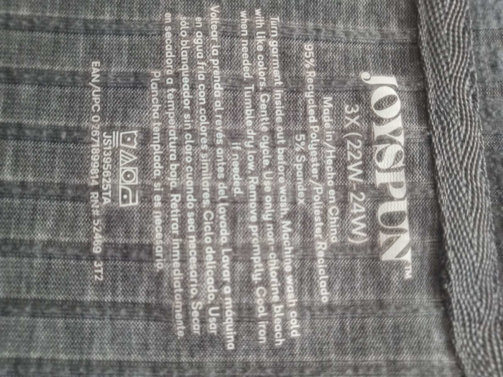 3X Joyspun Pajama Set in Gray