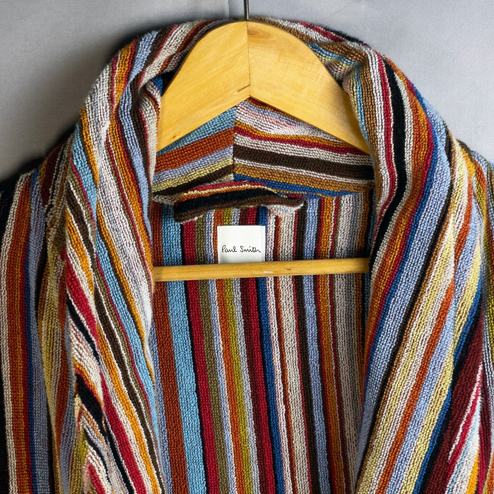 Paul Smith Men's M Signature Stripe Rainbow Luxury Bath Robe