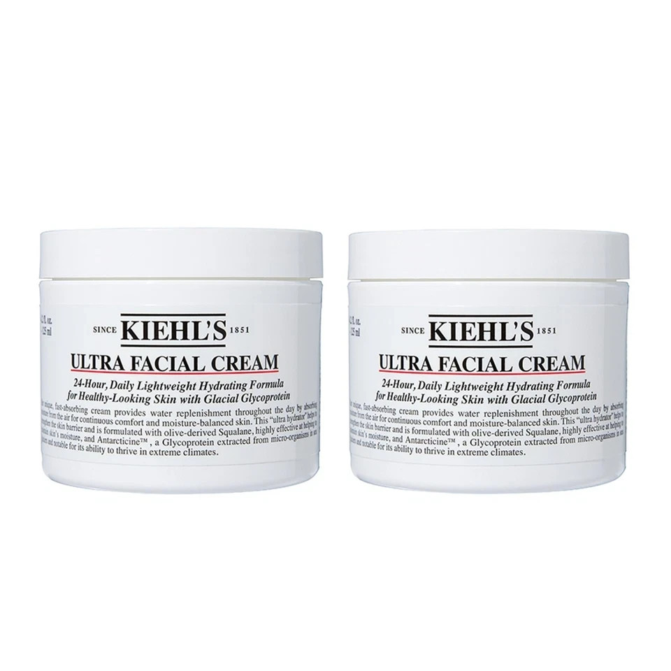 2 PACKS Kiehl\'s ULTRA FACIAL CREAM 4.2 oz / 125 ml - Hydrating Moisturizer